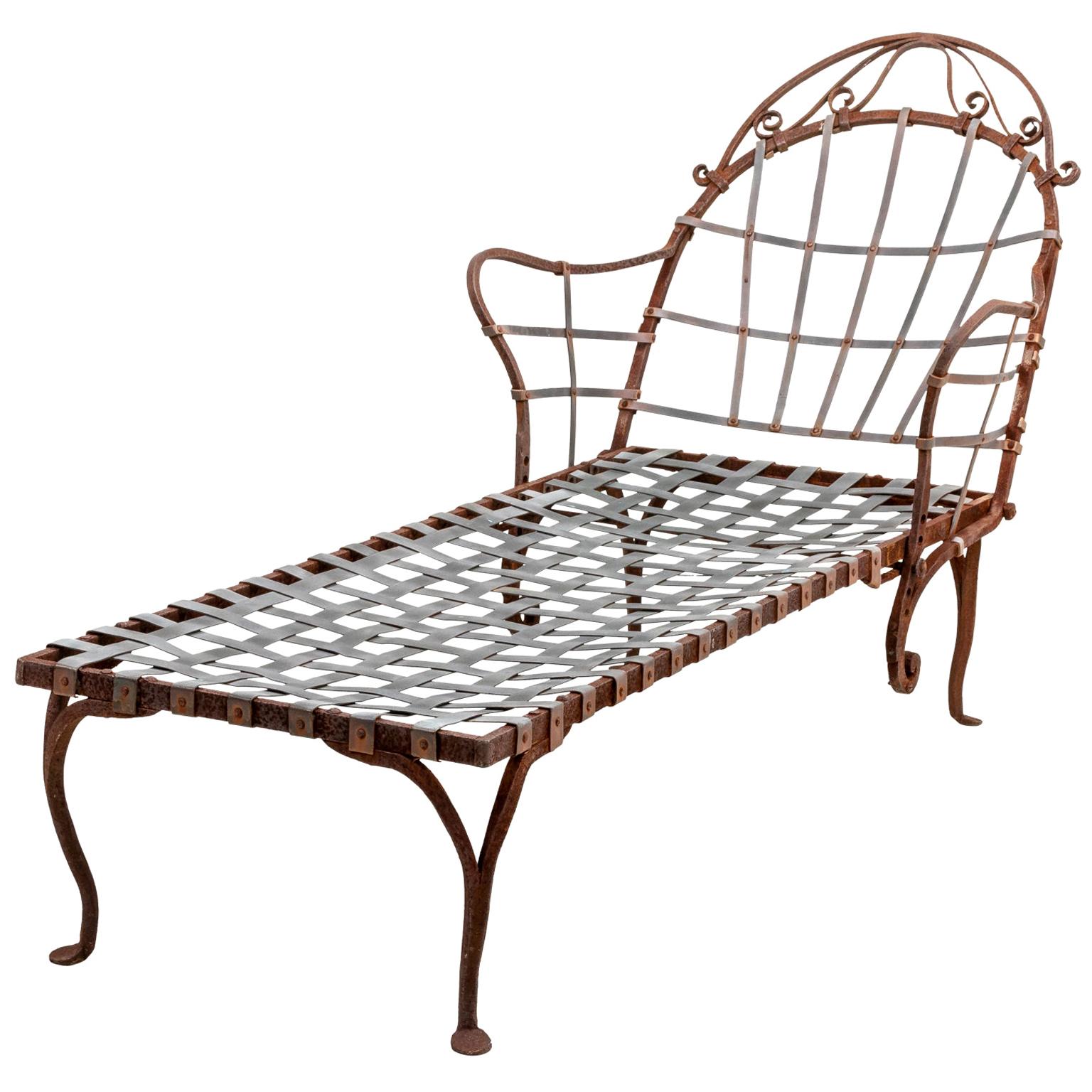 Wrought Iron Chaise 
