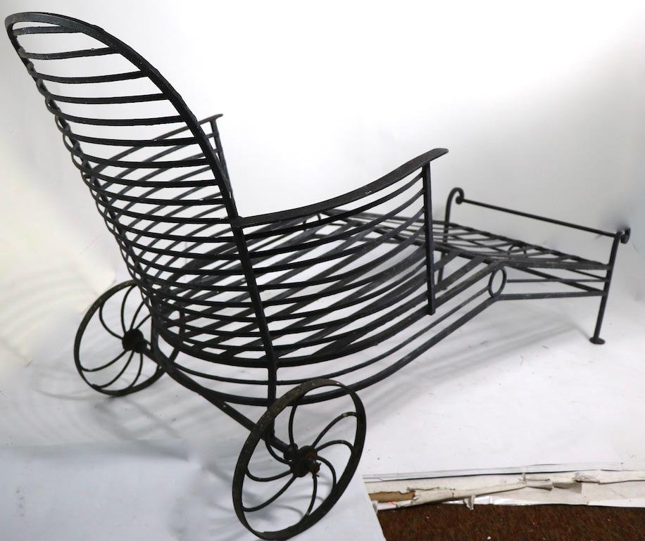 Wrought Iron Chaise Lounge Attributed to Salterini 3