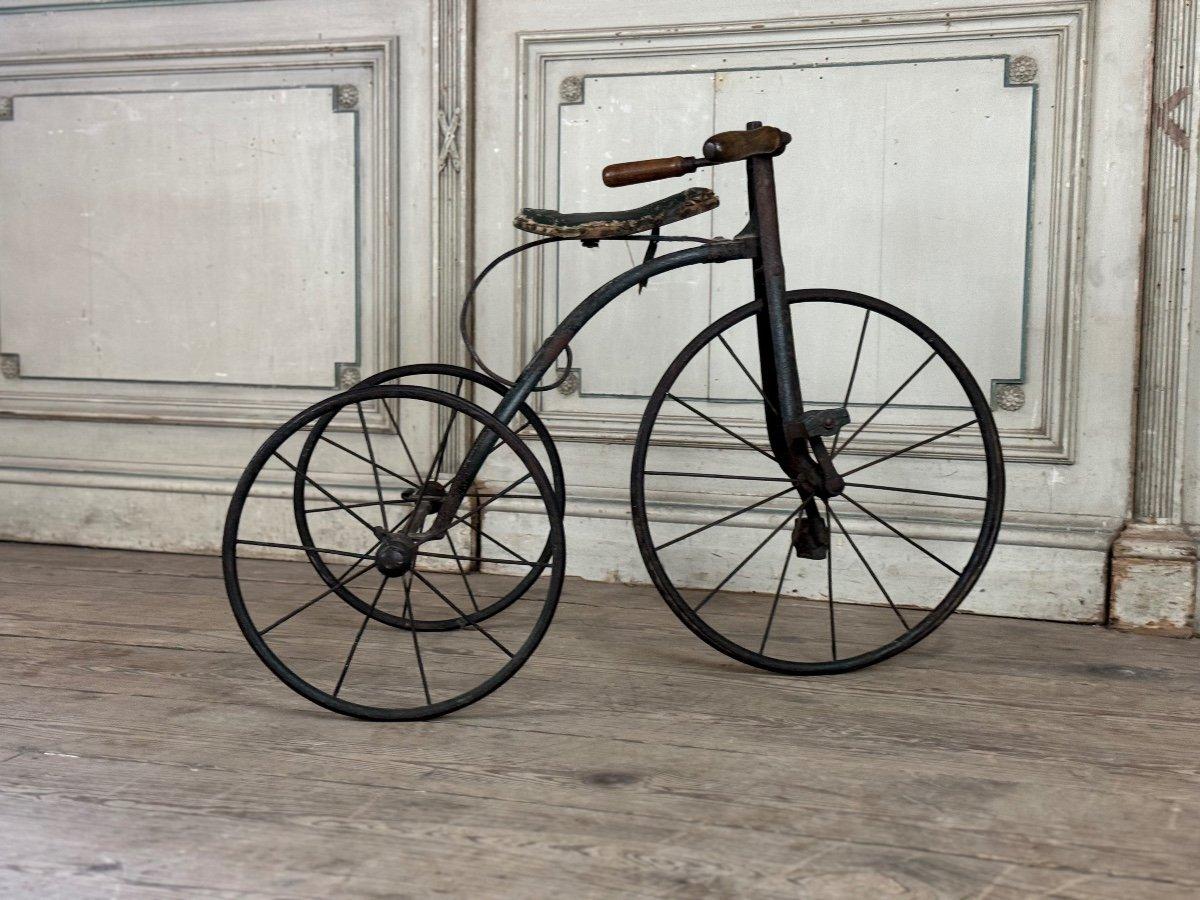 Art Nouveau Wrought Iron Children's Tricycle, Circa 1900 For Sale