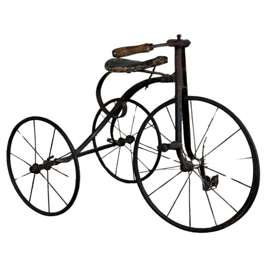 Wrought Iron Children's Tricycle, Circa 1900 For Sale