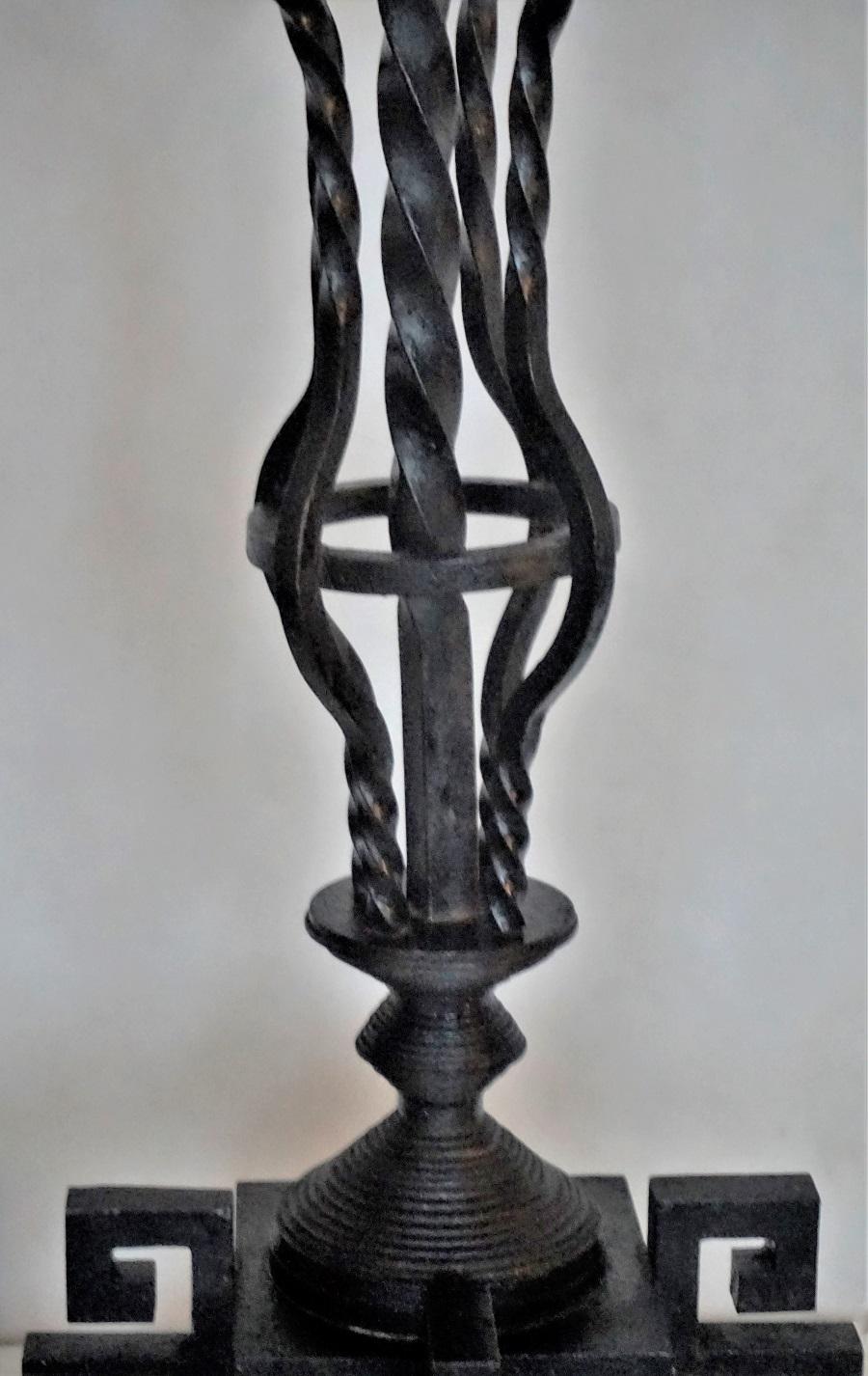 Wrought Iron Church Torchère with Five Candleholders, Italy, Early 19th Century In Good Condition For Sale In Frankfurt am Main, DE