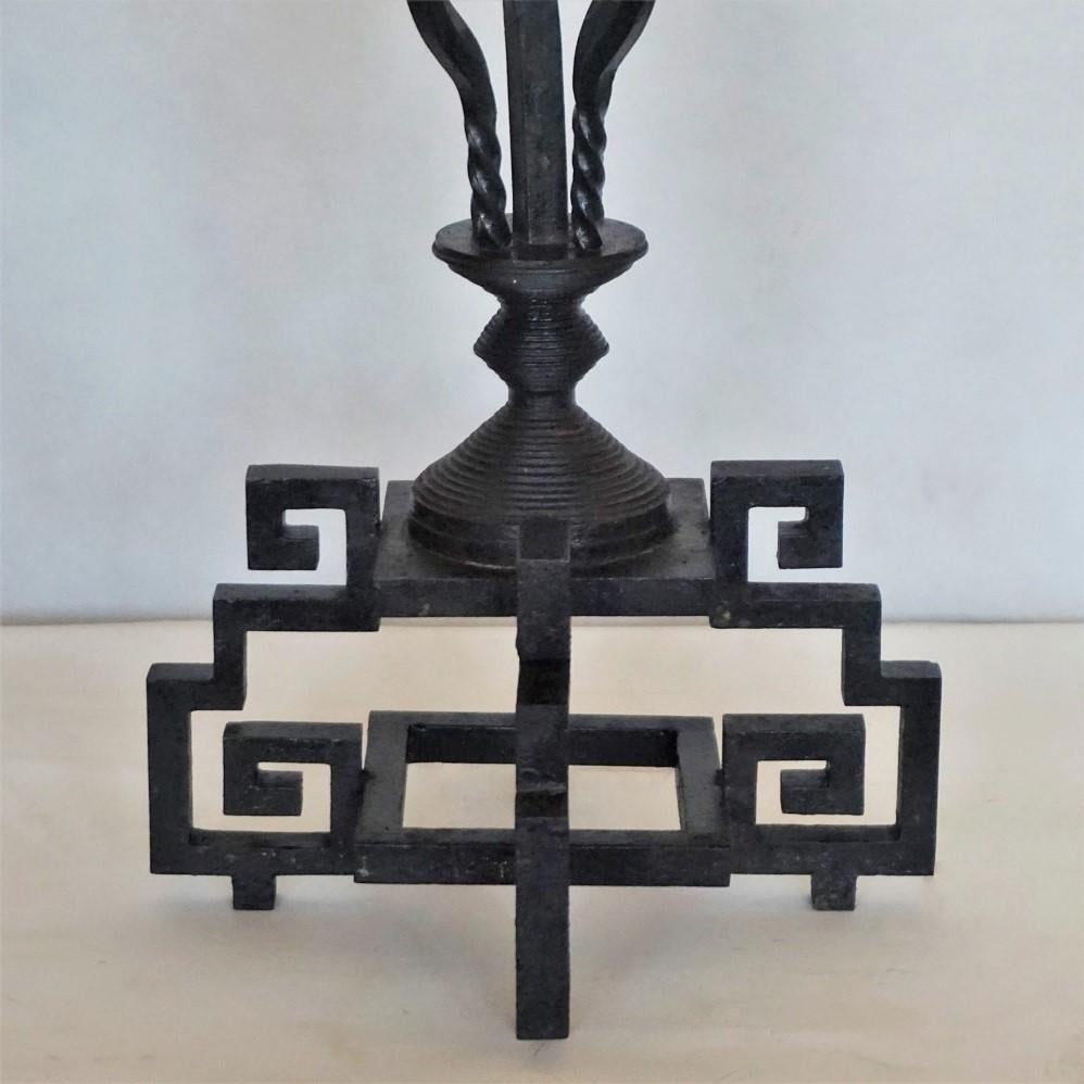 Wrought Iron Church Torchère with Five Candleholders, Italy, Early 19th Century For Sale 2