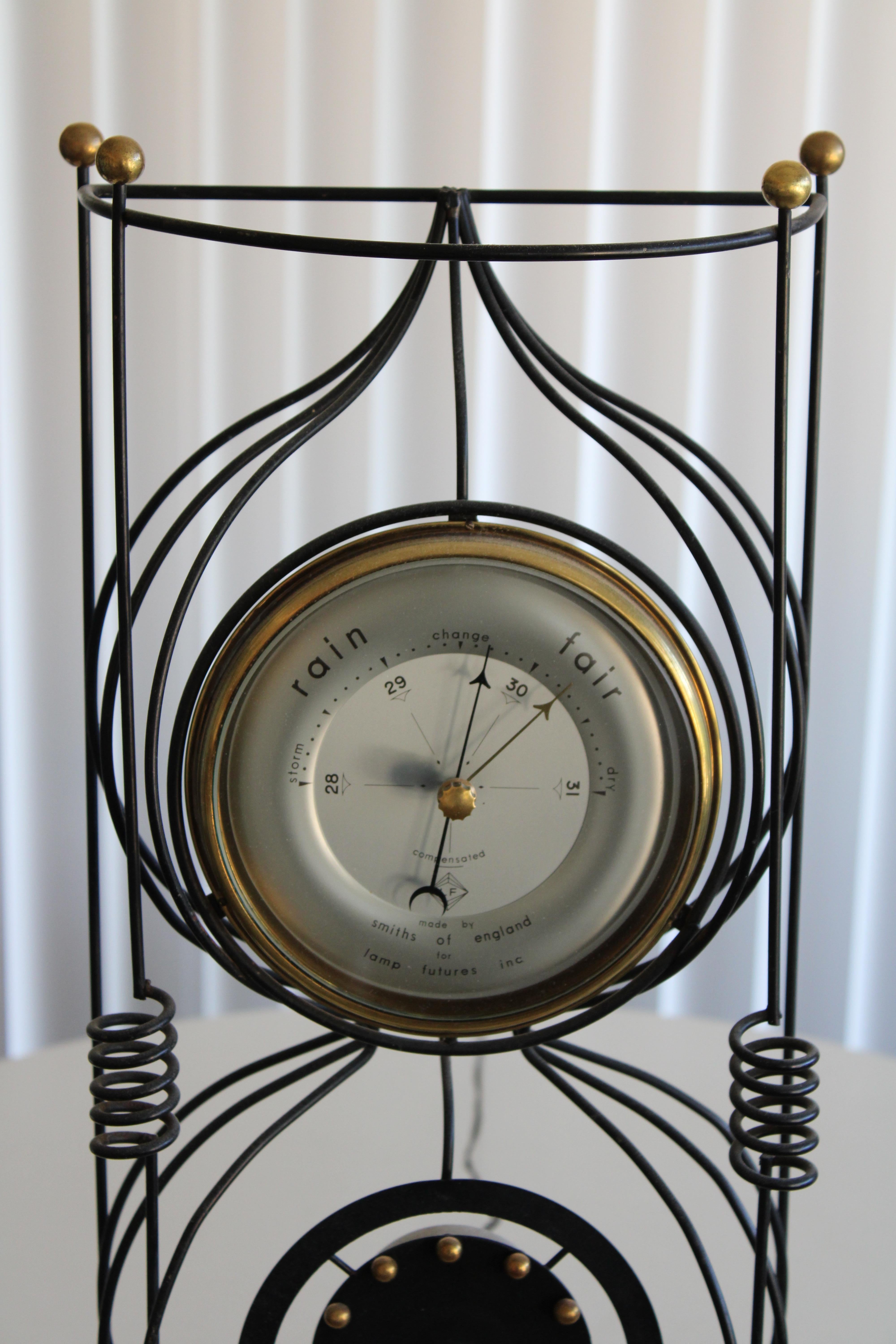wrought iron wall clock