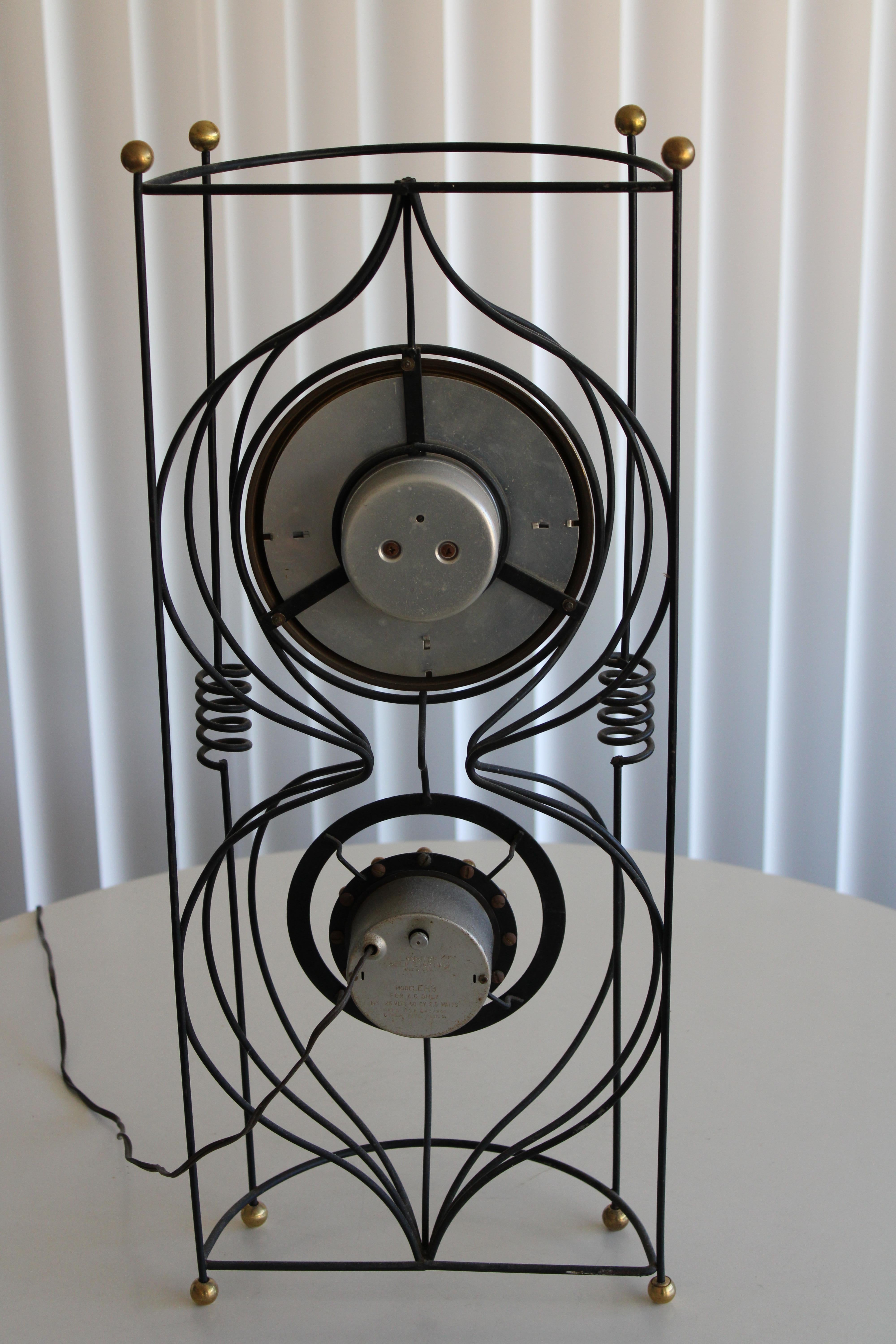 Metal Wrought Iron Clock Barometer