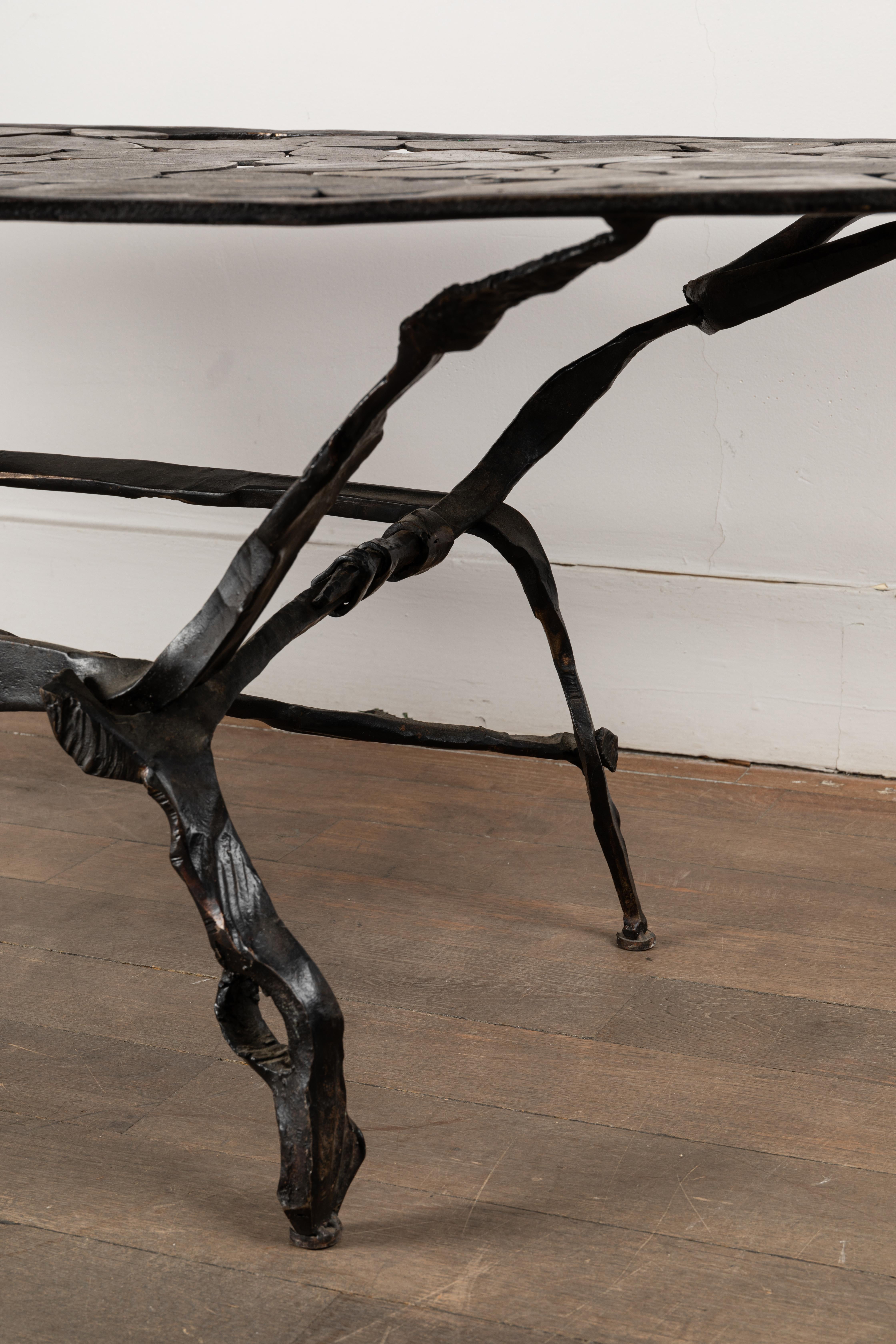 Contemporary Wrought Iron Coffee Table by Nicolas Thevenin