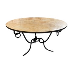 Wrought Iron Coffee Table by René Drouet