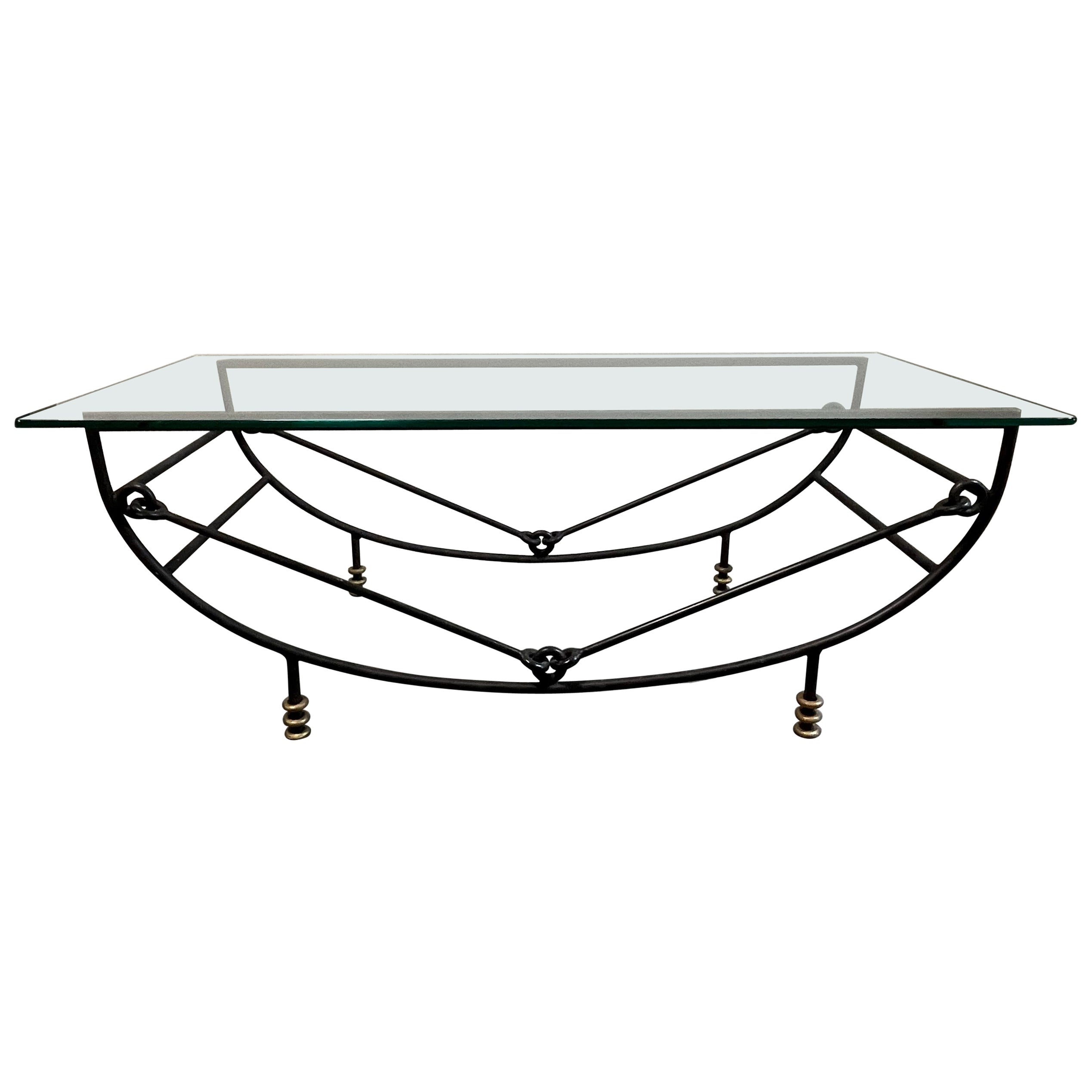 Wrought Iron Coffee Table Giacometti Style Mexico