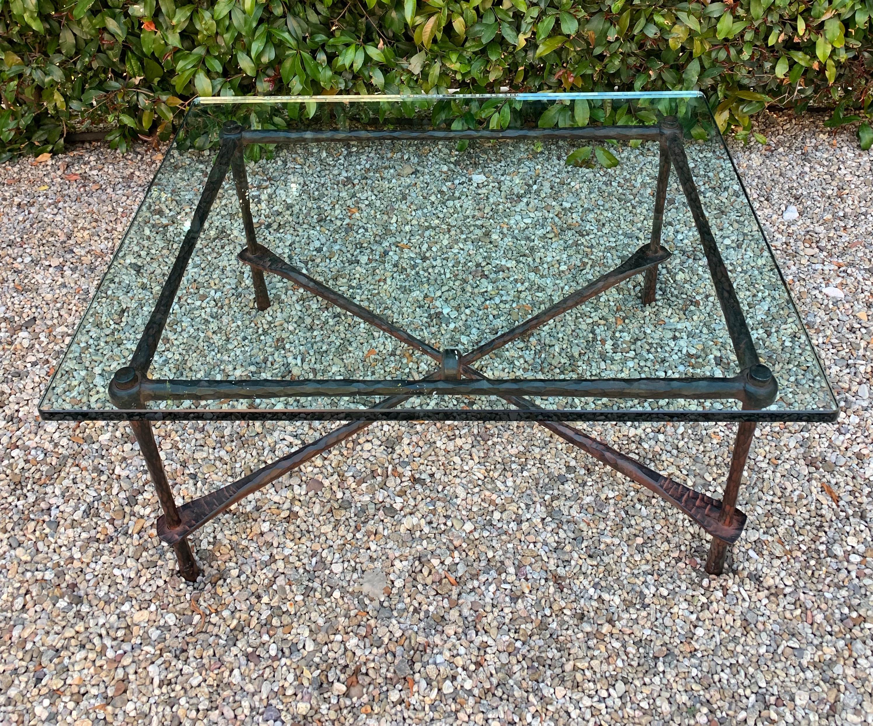 Wrought Iron Coffee Table in the Manner of Giacometti 3