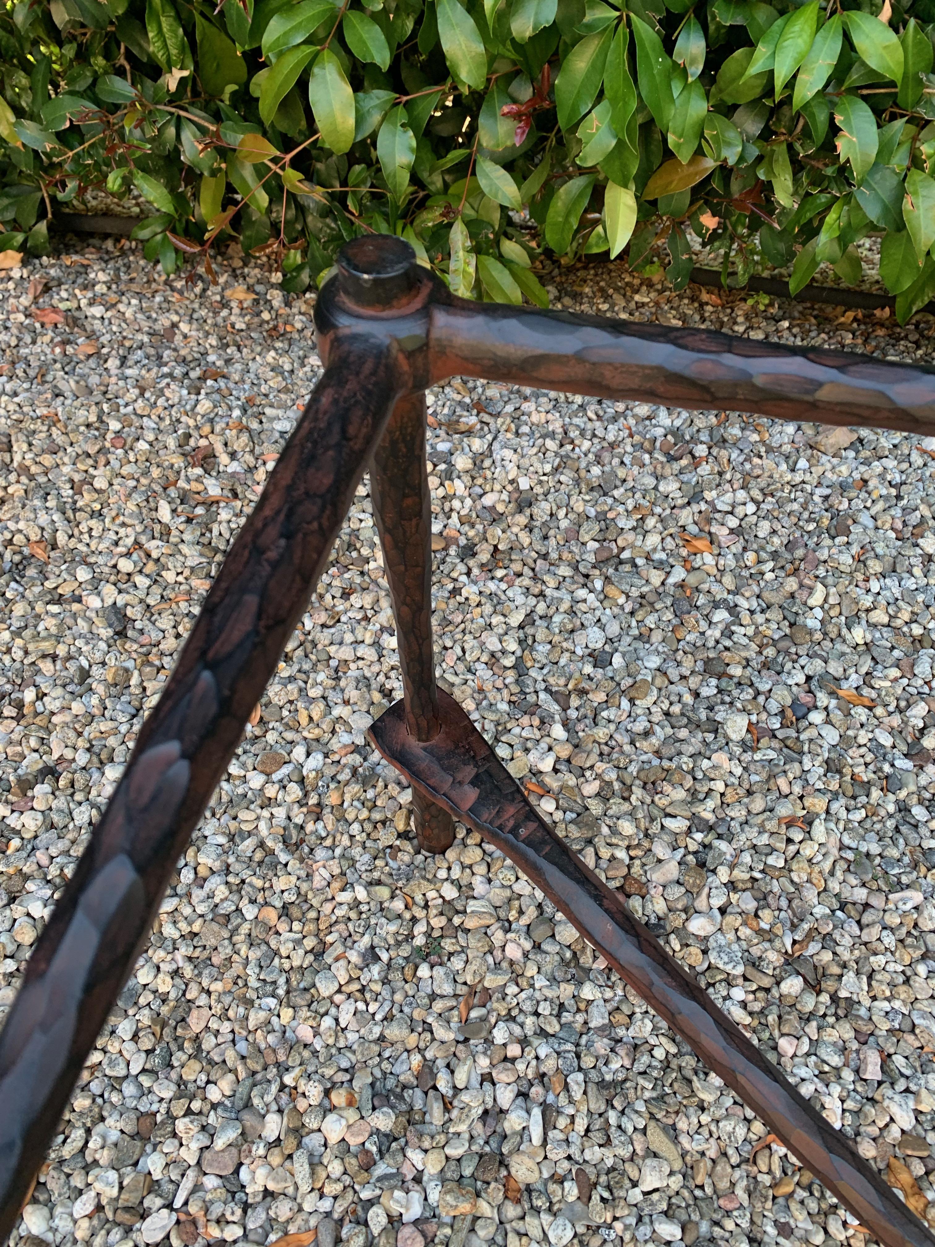Modern Wrought Iron Coffee Table in the Manner of Giacometti