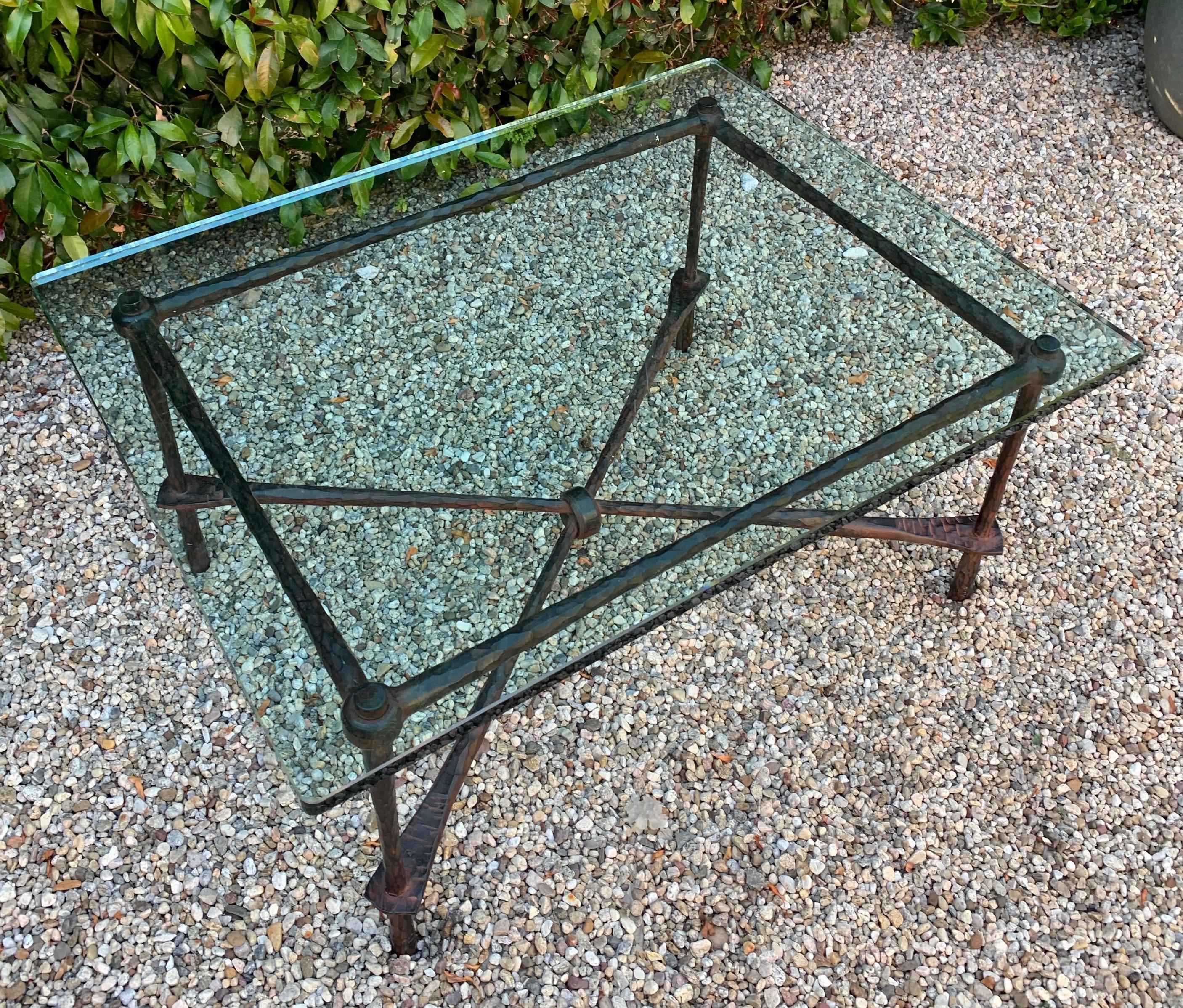 Wrought Iron Coffee Table in the Manner of Giacometti 2