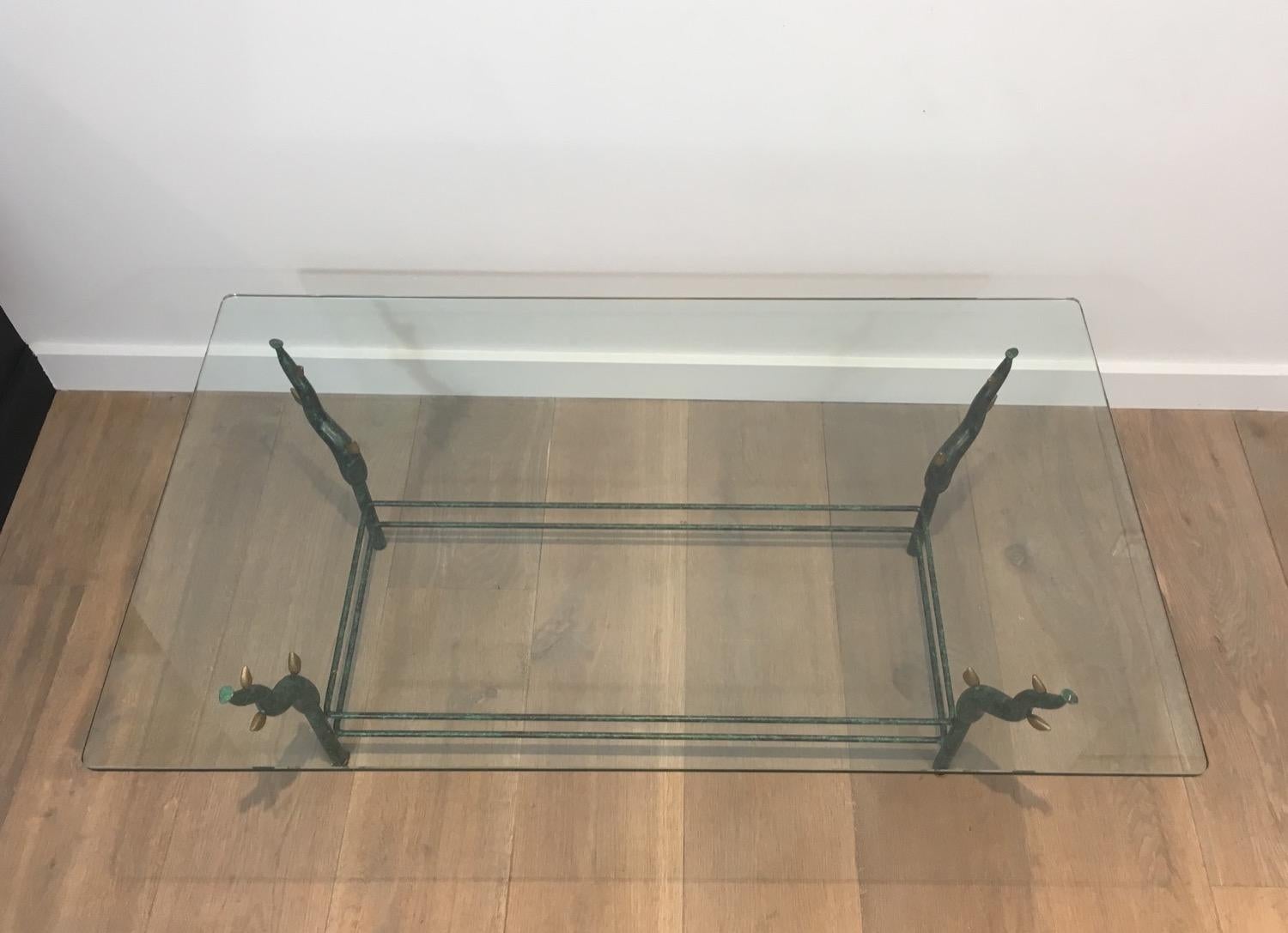 Table basse en fer forgé à branches d'arbres dans le style de Willy Daro en vente 5