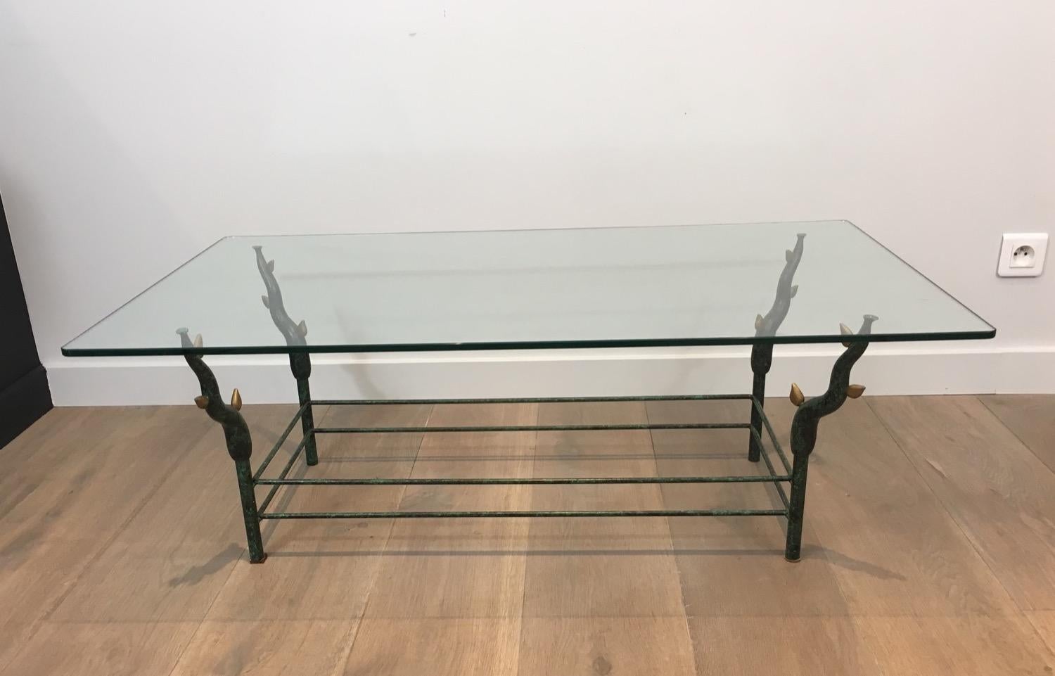 Table basse en fer forgé à branches d'arbres dans le style de Willy Daro en vente 7