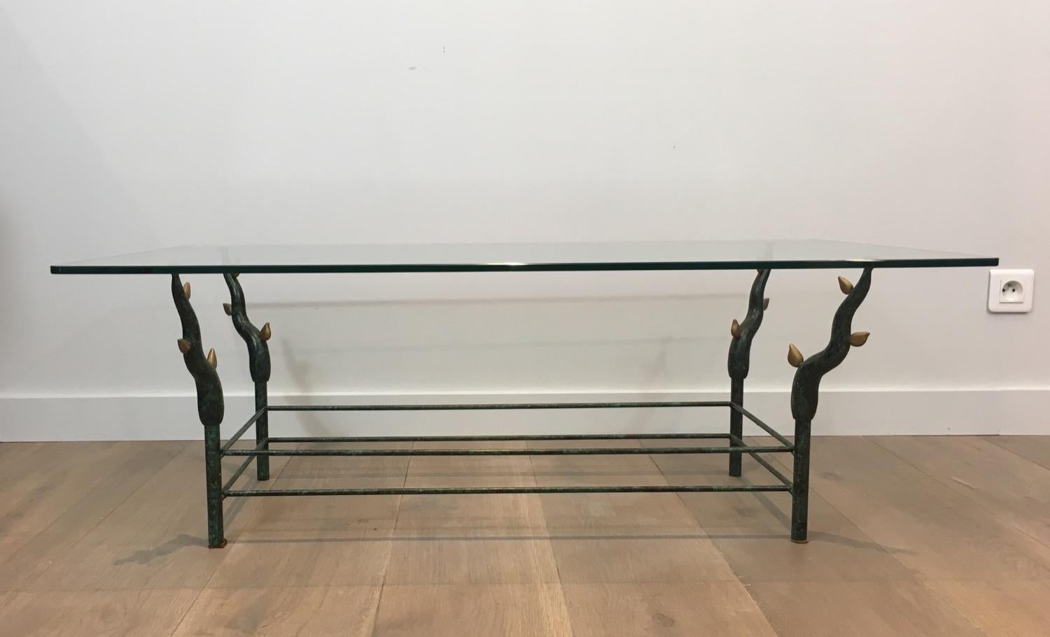 Table basse en fer forgé à branches d'arbres dans le style de Willy Daro en vente 8