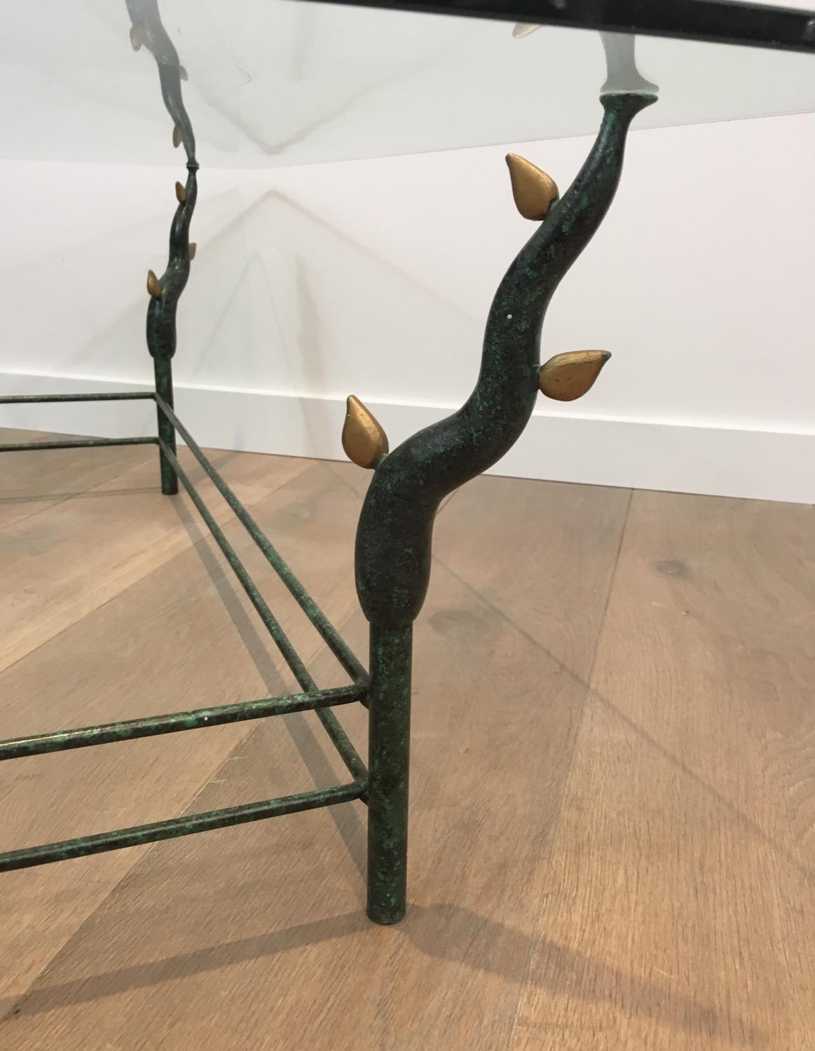 Wrought Iron Tree Branches Coffee Table in the Style of Willy Daro For Sale 8