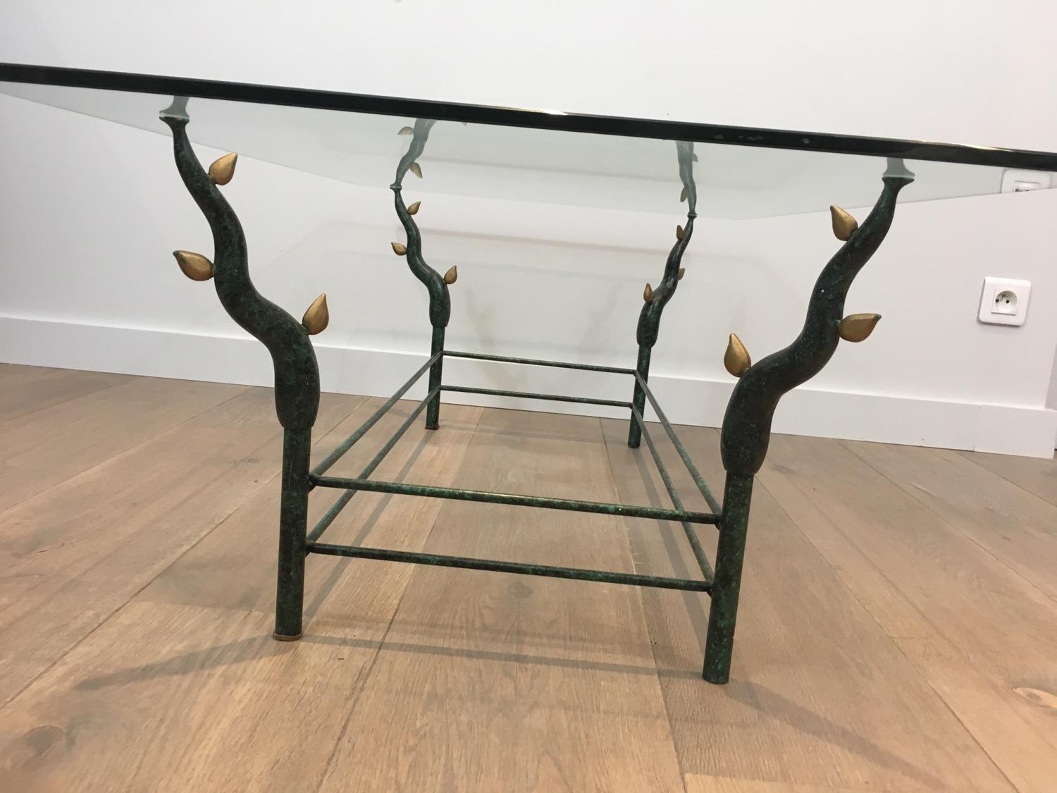 Wrought Iron Tree Branches Coffee Table in the Style of Willy Daro For Sale 10
