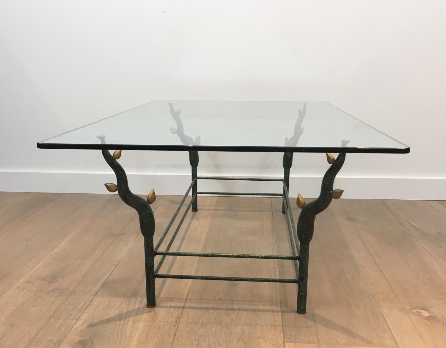 Mid-Century Modern Wrought Iron Tree Branches Coffee Table in the Style of Willy Daro For Sale