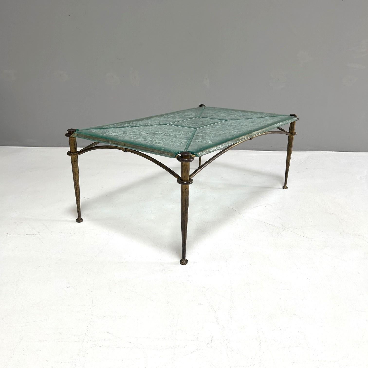 German Wrought iron coffee table in the style of Lothar Klute Coffee table in the style For Sale