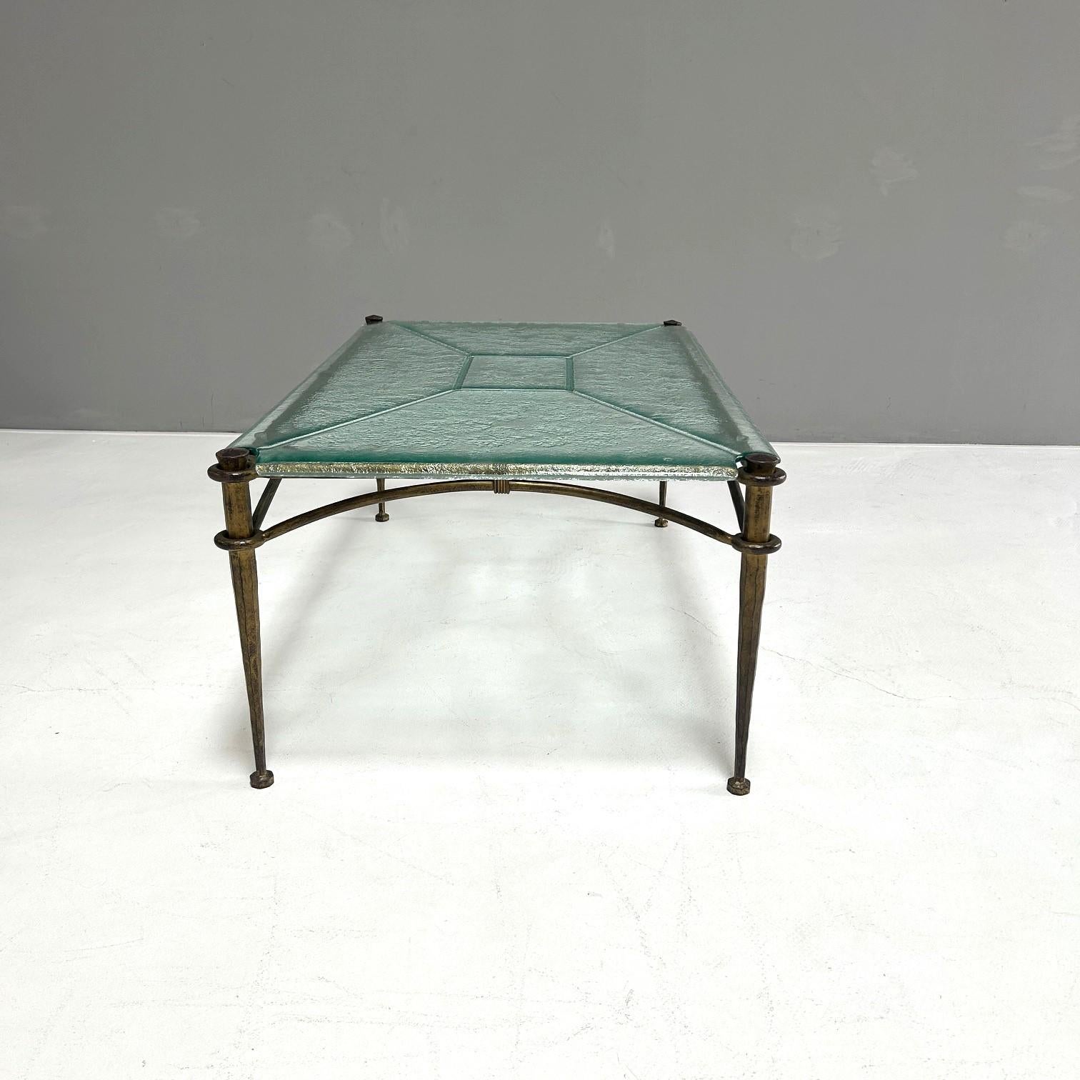 Wrought iron coffee table in the style of Lothar Klute Coffee table in the style In Excellent Condition For Sale In Saarbrücken, SL