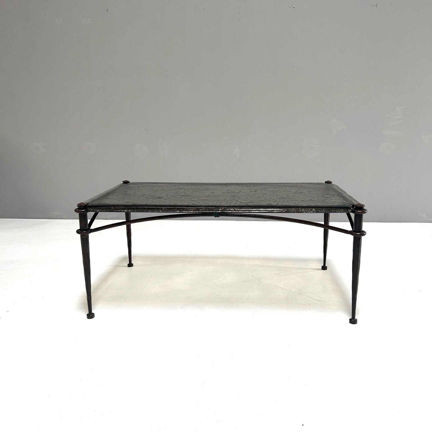 Brutalist Wrought iron coffee table in the style of Lothar KluteCoffee table in the style For Sale