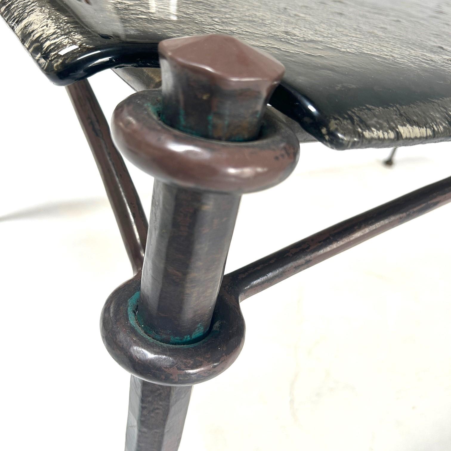 Wrought iron coffee table in the style of Lothar KluteCoffee table in the style For Sale 1