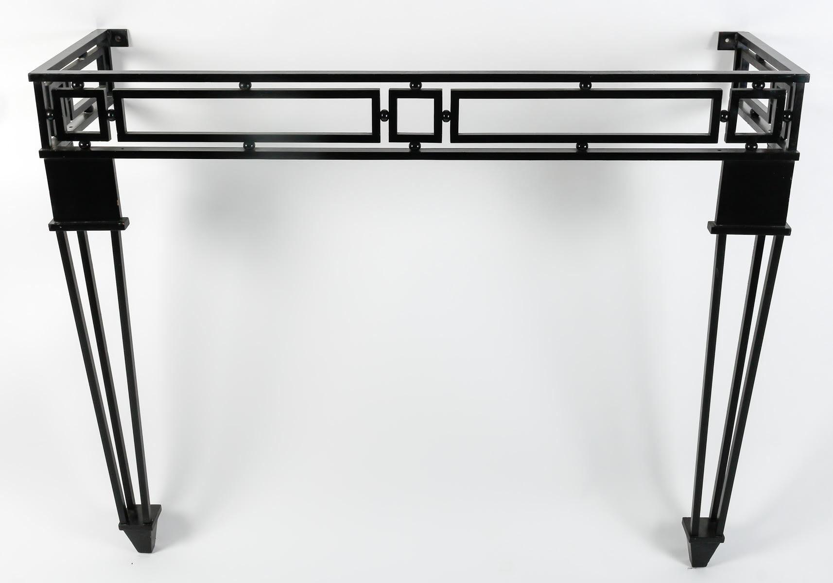 Wrought Iron Console in the Neo-Classical Taste, 20th Century. For Sale 3