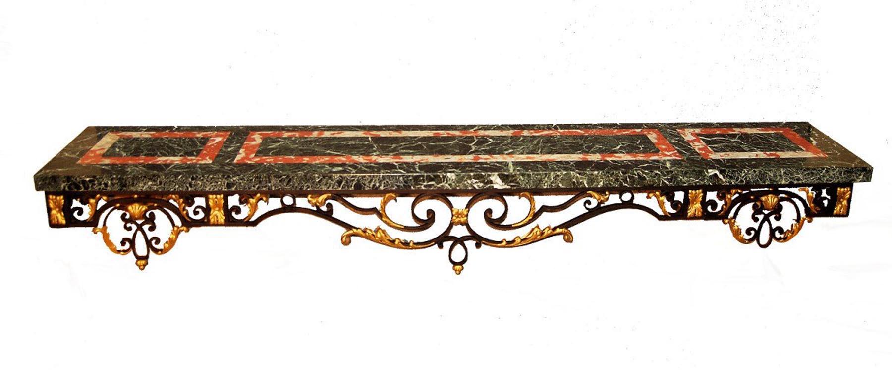 Louis XIV   Console en fer forgé 19ème siècle en vente