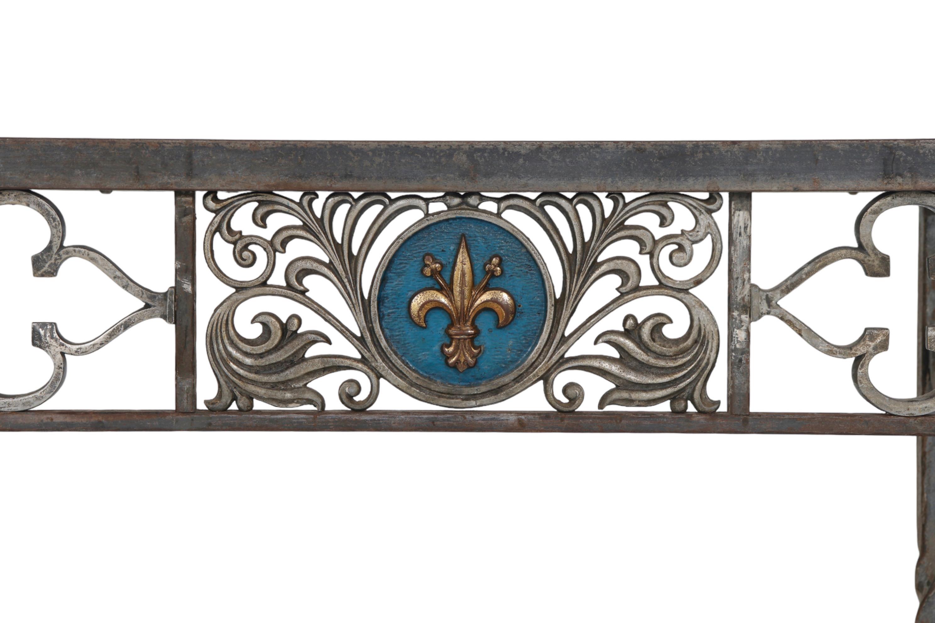 American Wrought Iron Console Table For Sale