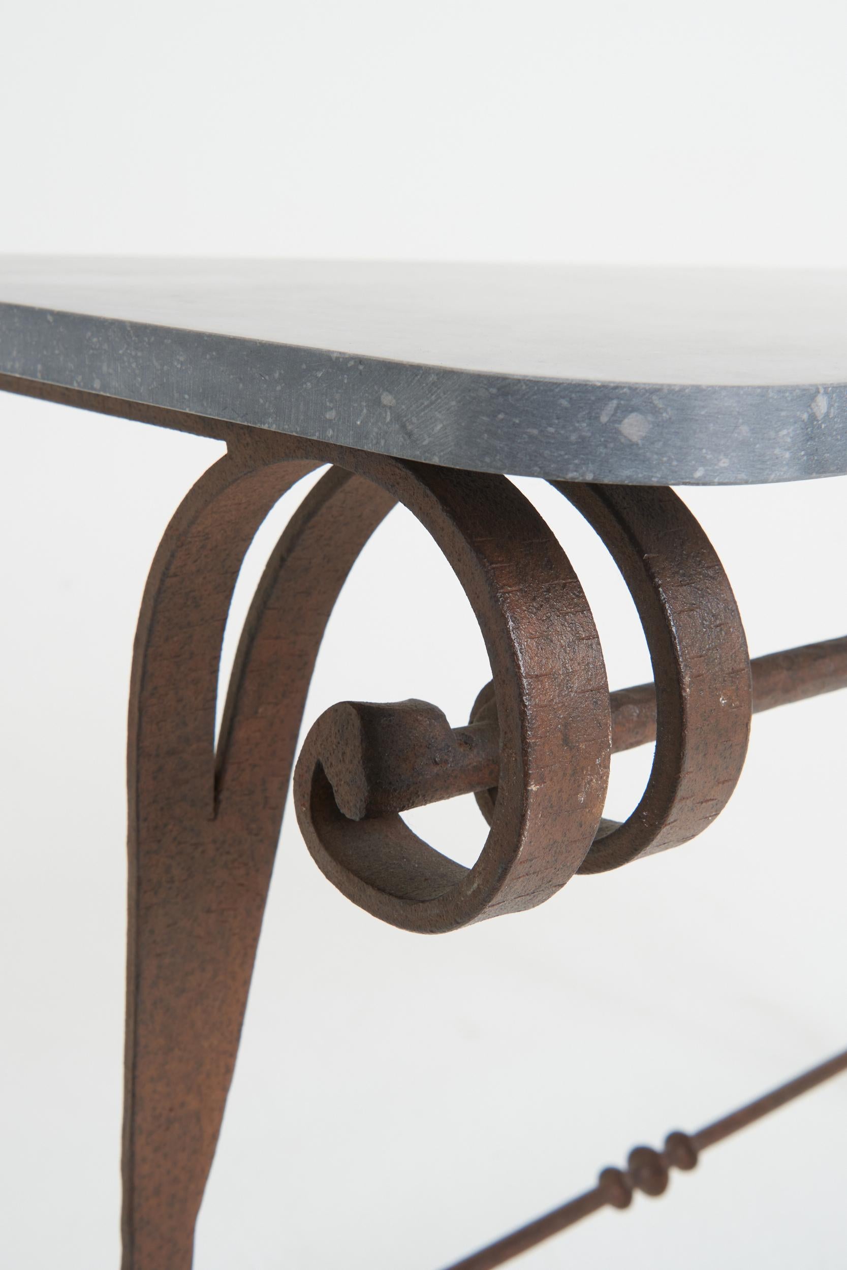 20th Century Wrought Iron Console Table