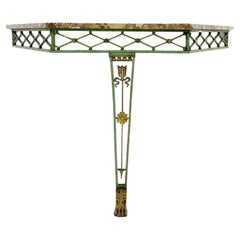 Wrought Iron Console Table, France, 1940s - In the Style of Poillerat