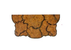 Wrought Iron Console With Faux Bois Trompe-l'Oeil Top