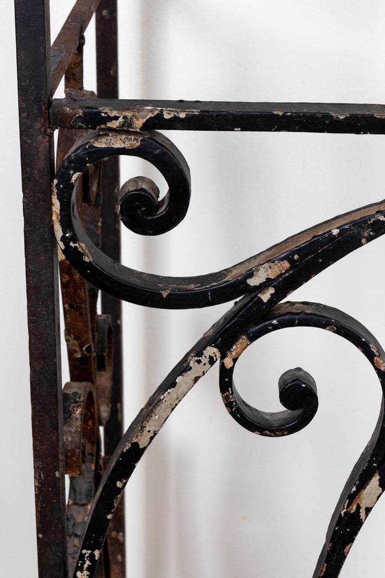 Wrought Iron Console with Glass Top For Sale at 1stDibs