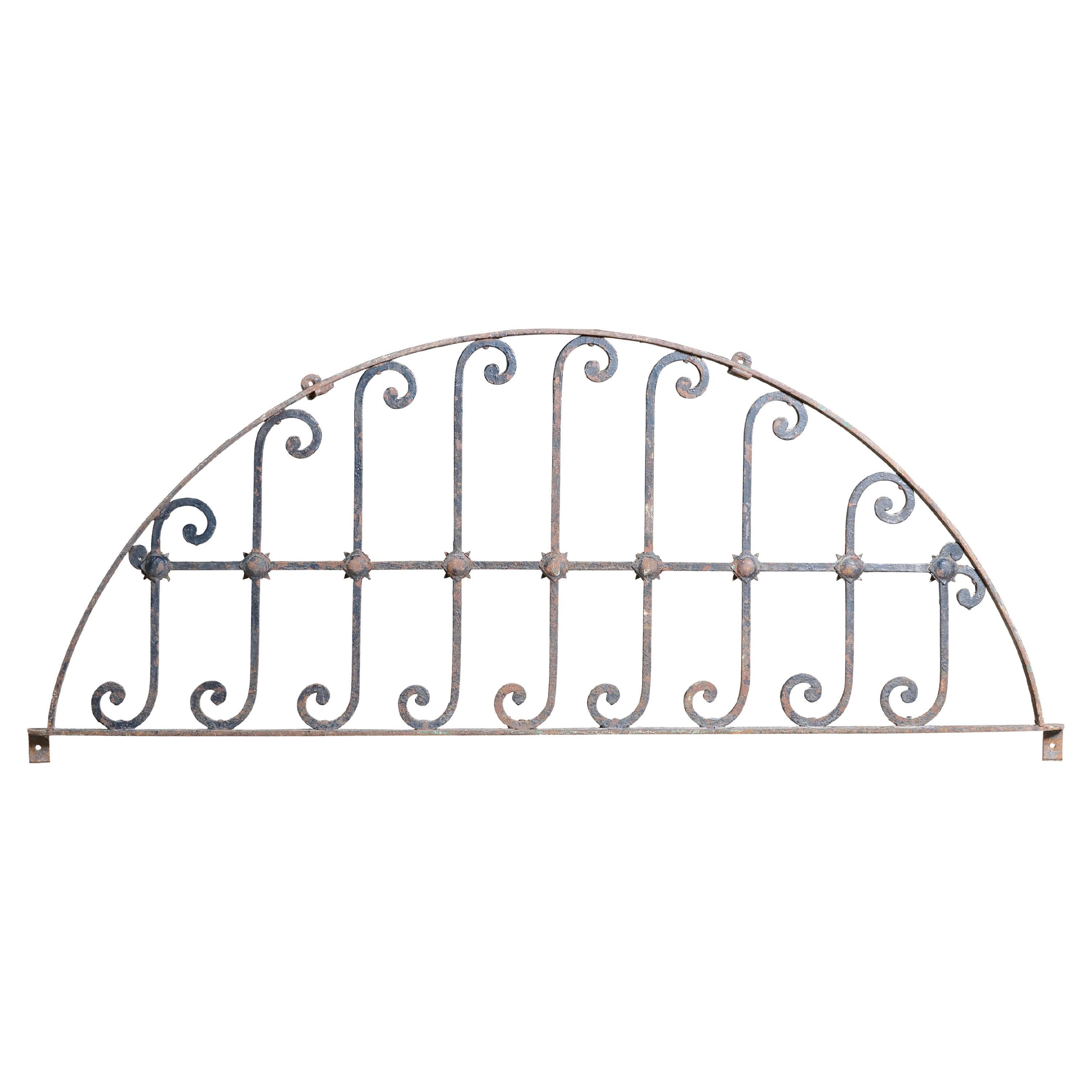 Wrought Iron Decorative Arched Grill For Sale