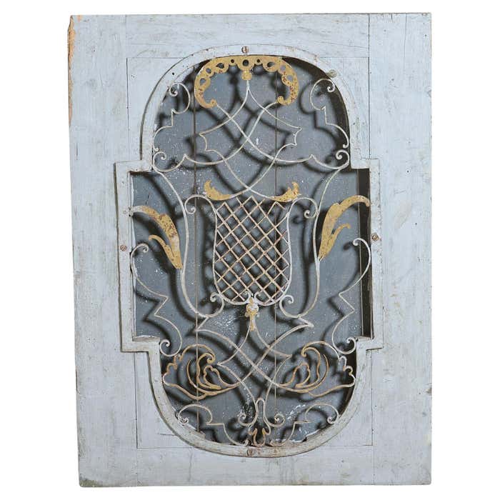 Wrought Iron Decorative Grill For Sale at 1stDibs | cast iron ...