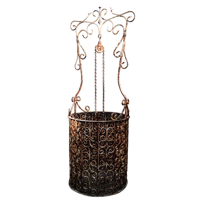 Wrought Iron Decorative Well Head For Sale at 1stDibs