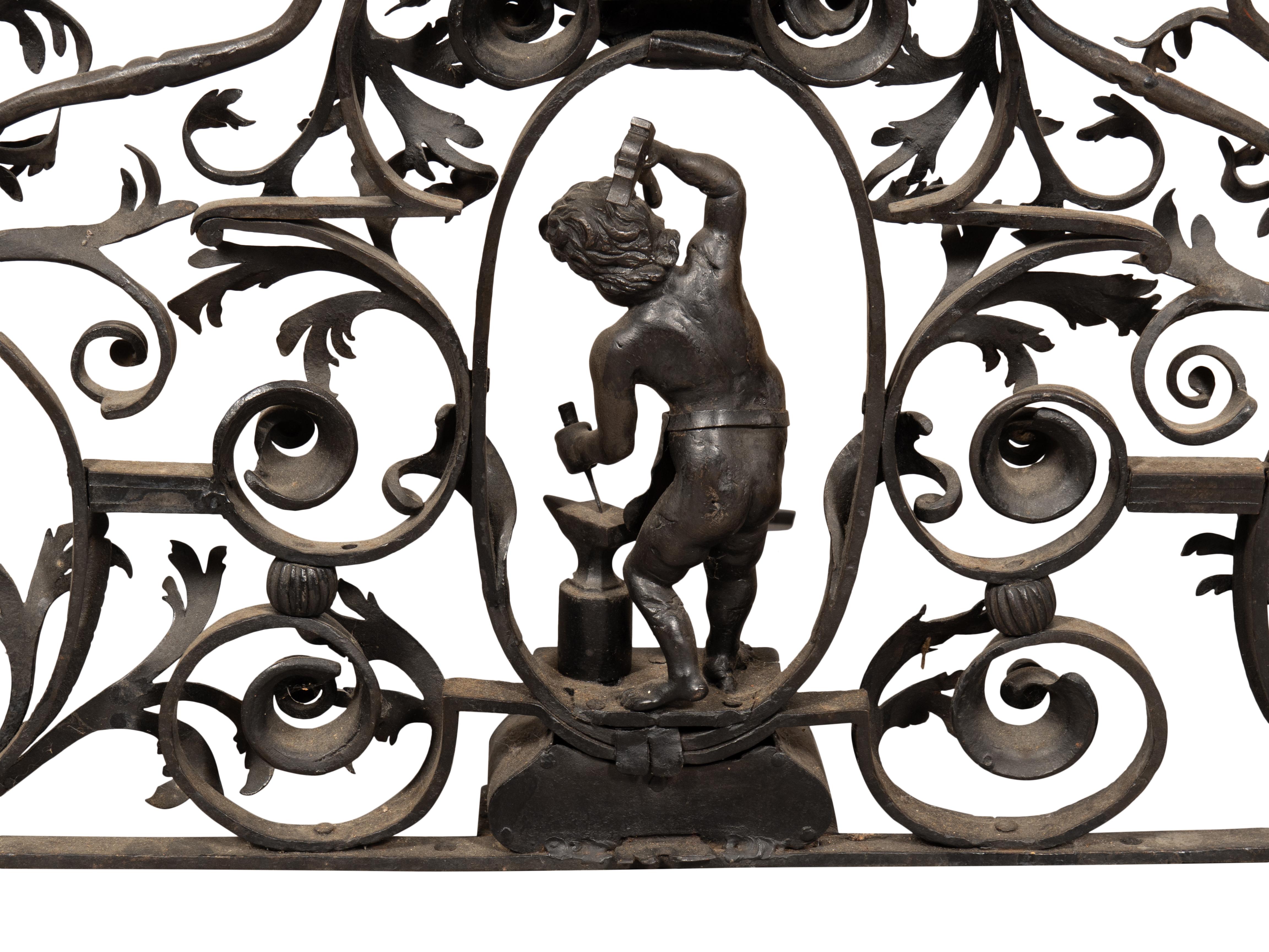 Wrought Iron Decorative Window Transom For Sale 7