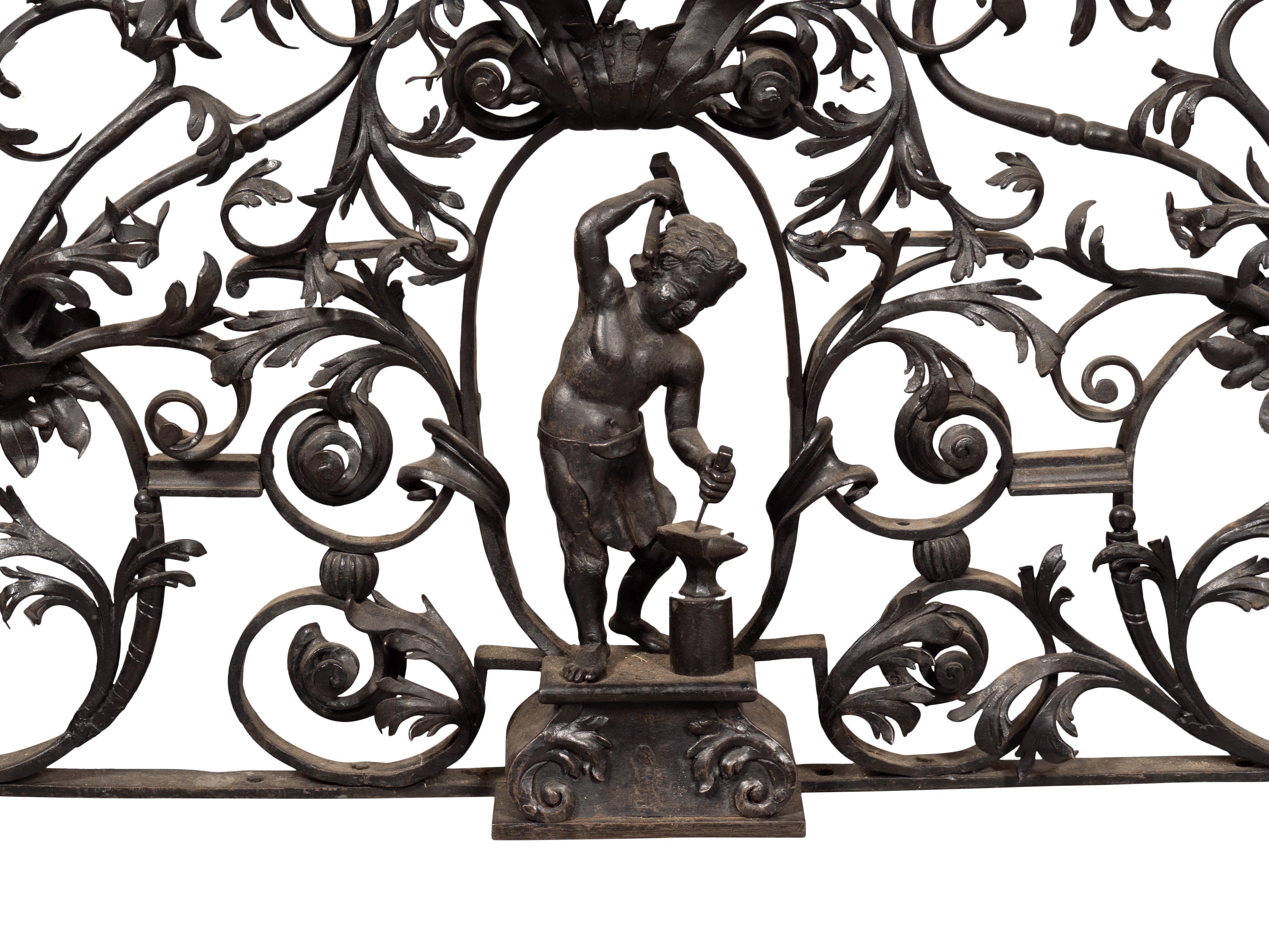 Wrought Iron Decorative Window Transom For Sale 2