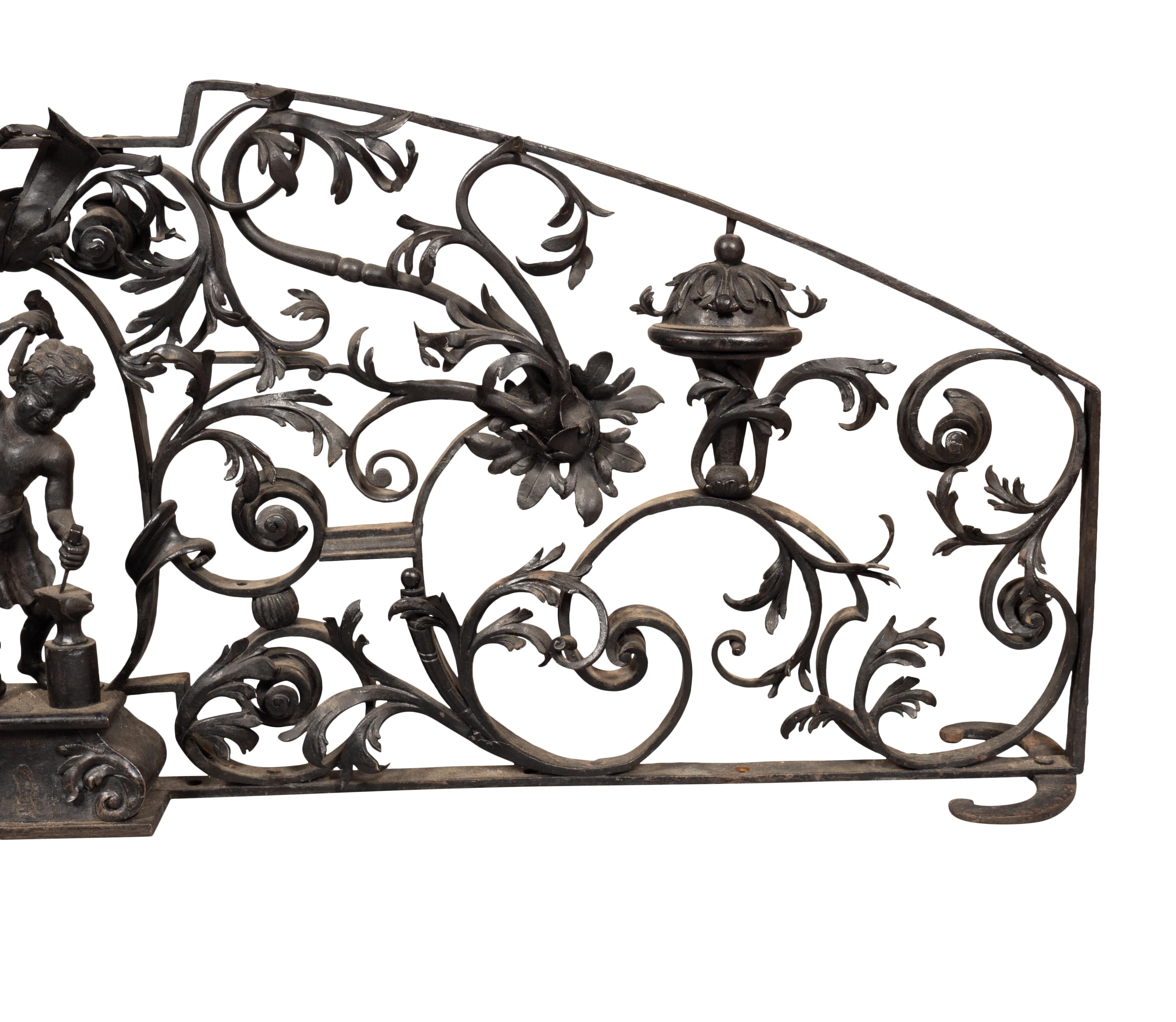Wrought Iron Decorative Window Transom For Sale 3