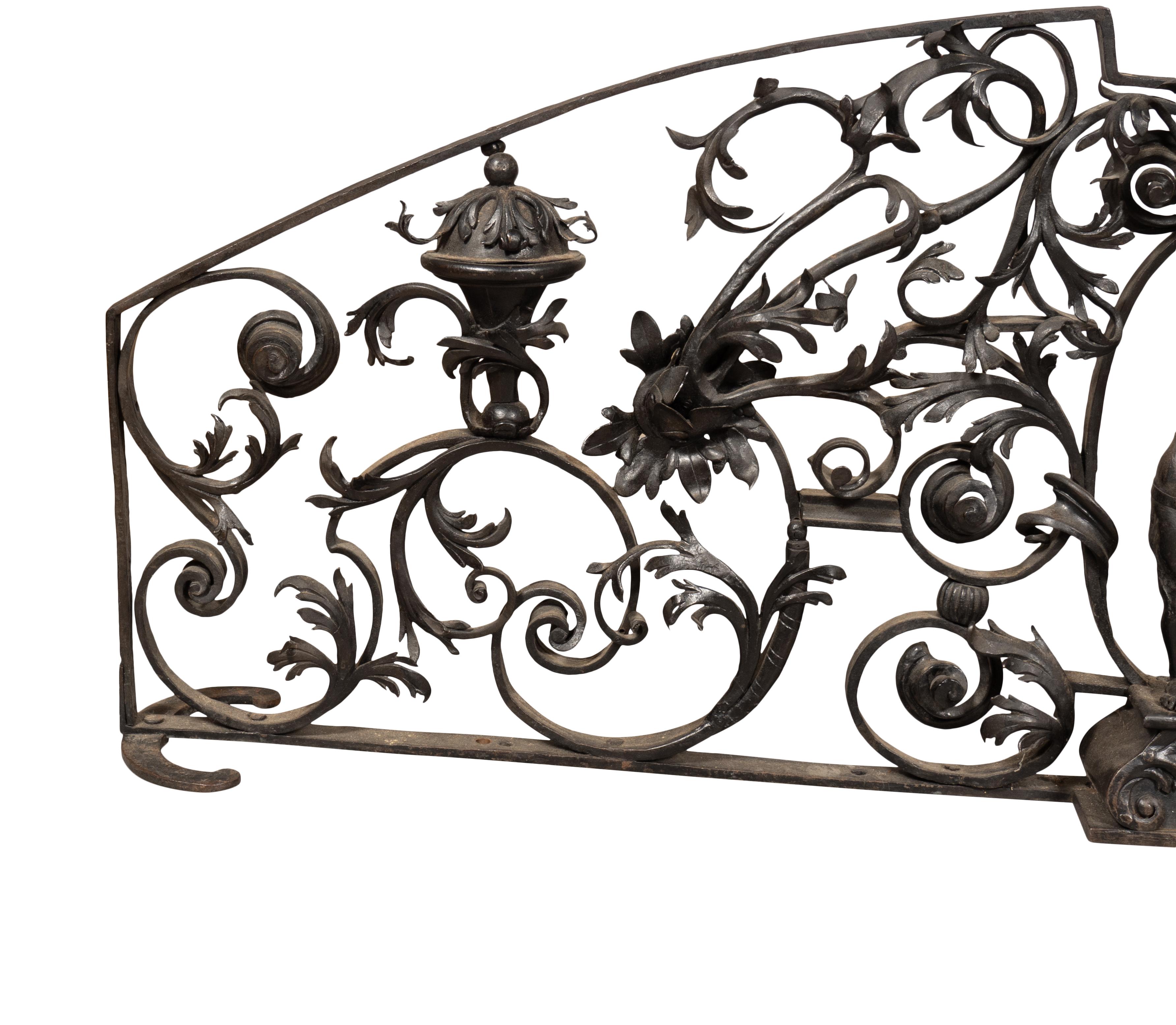 Wrought Iron Decorative Window Transom For Sale 4