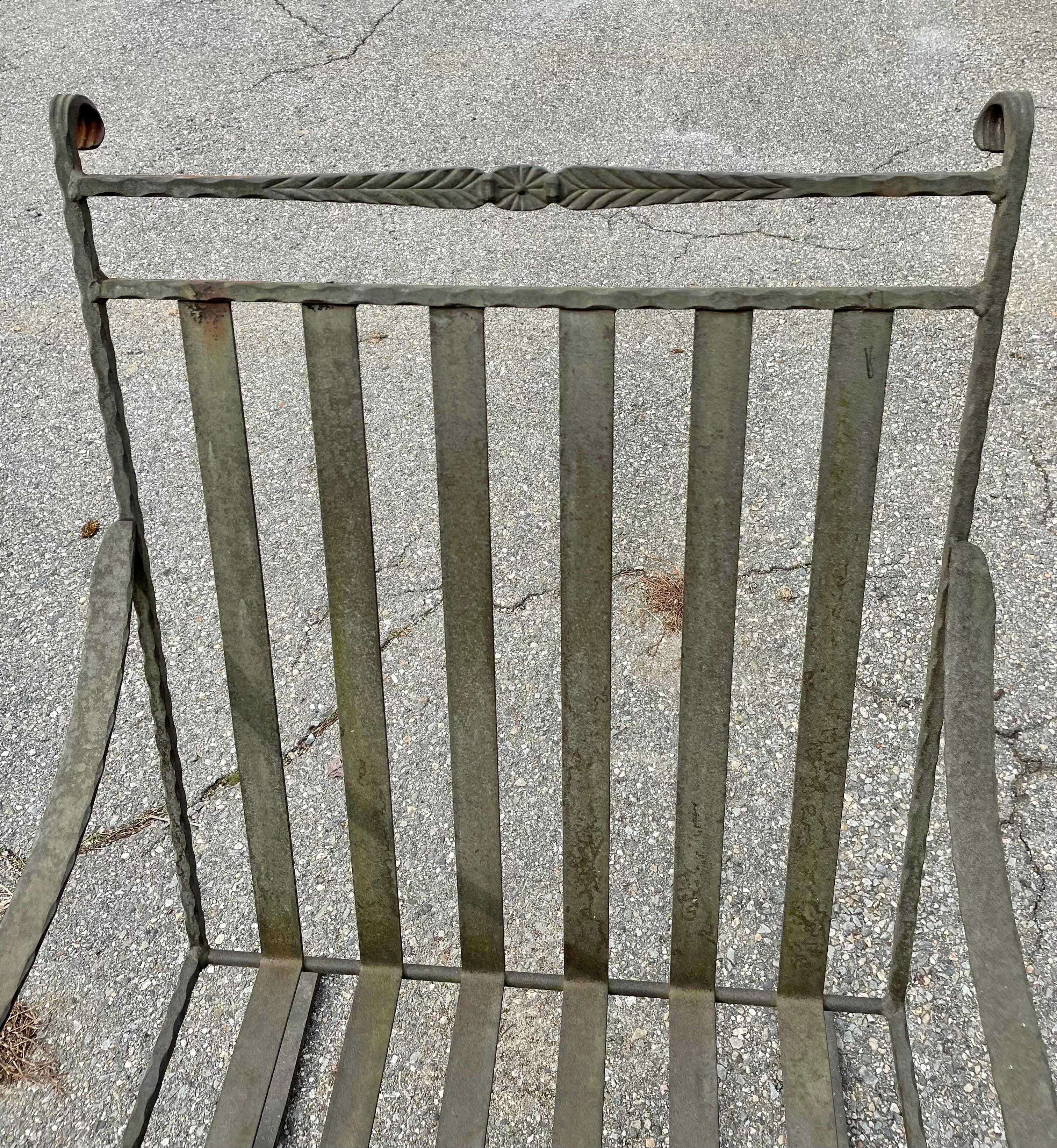 Wrought Iron Deep Seated Lounge Chairs-A Set of 4 For Sale 9