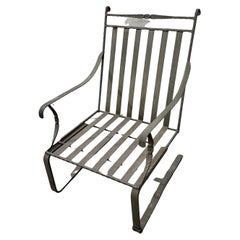 Wrought Iron Deep Seated Lounge Chairs-A Set of 4