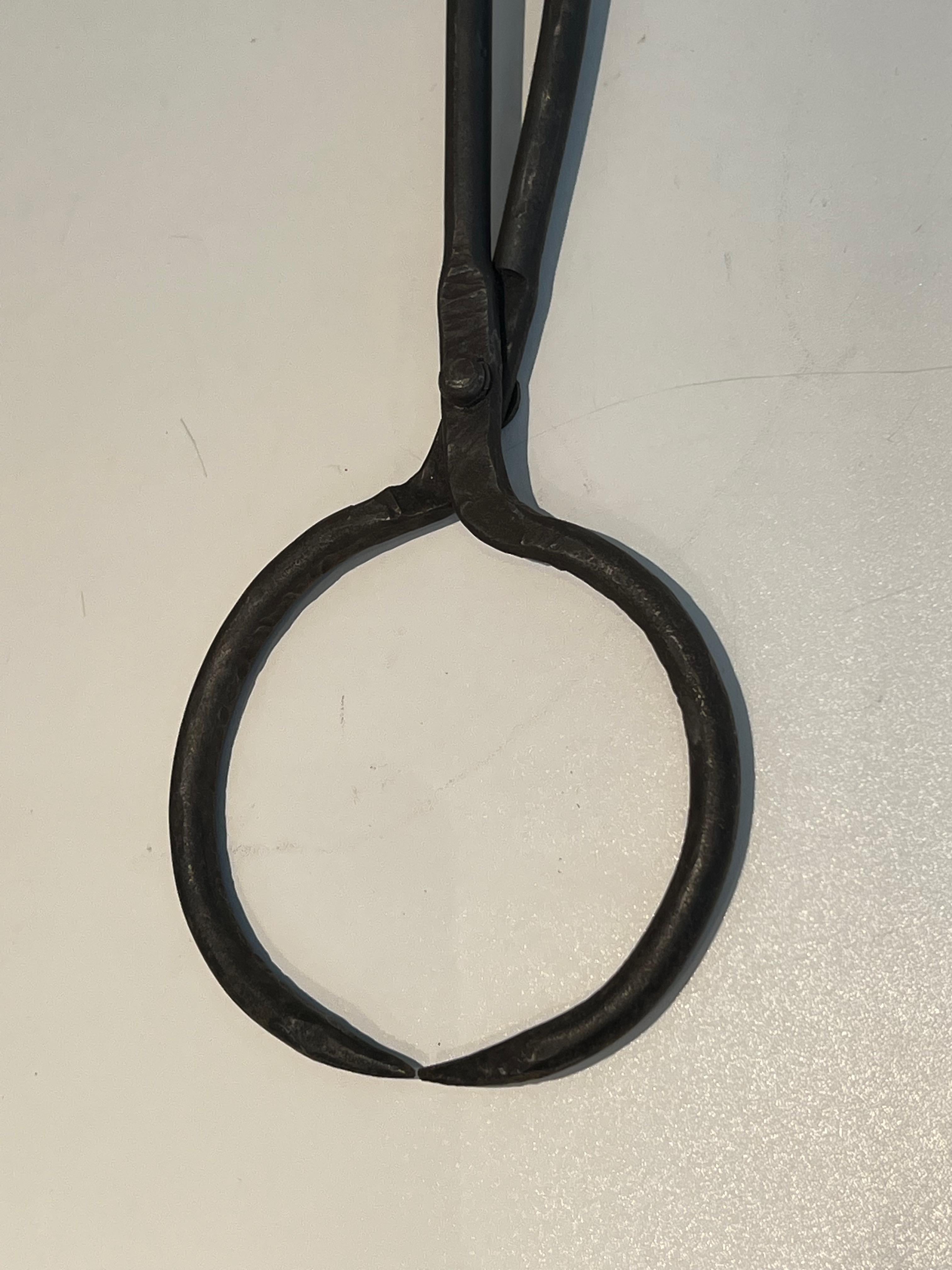 Tête de cerf en fer forgé Outils de cheminée 3