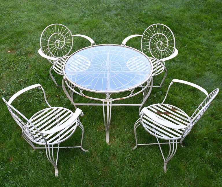 Wrought Iron Dining Set For Sale at 1stdibs