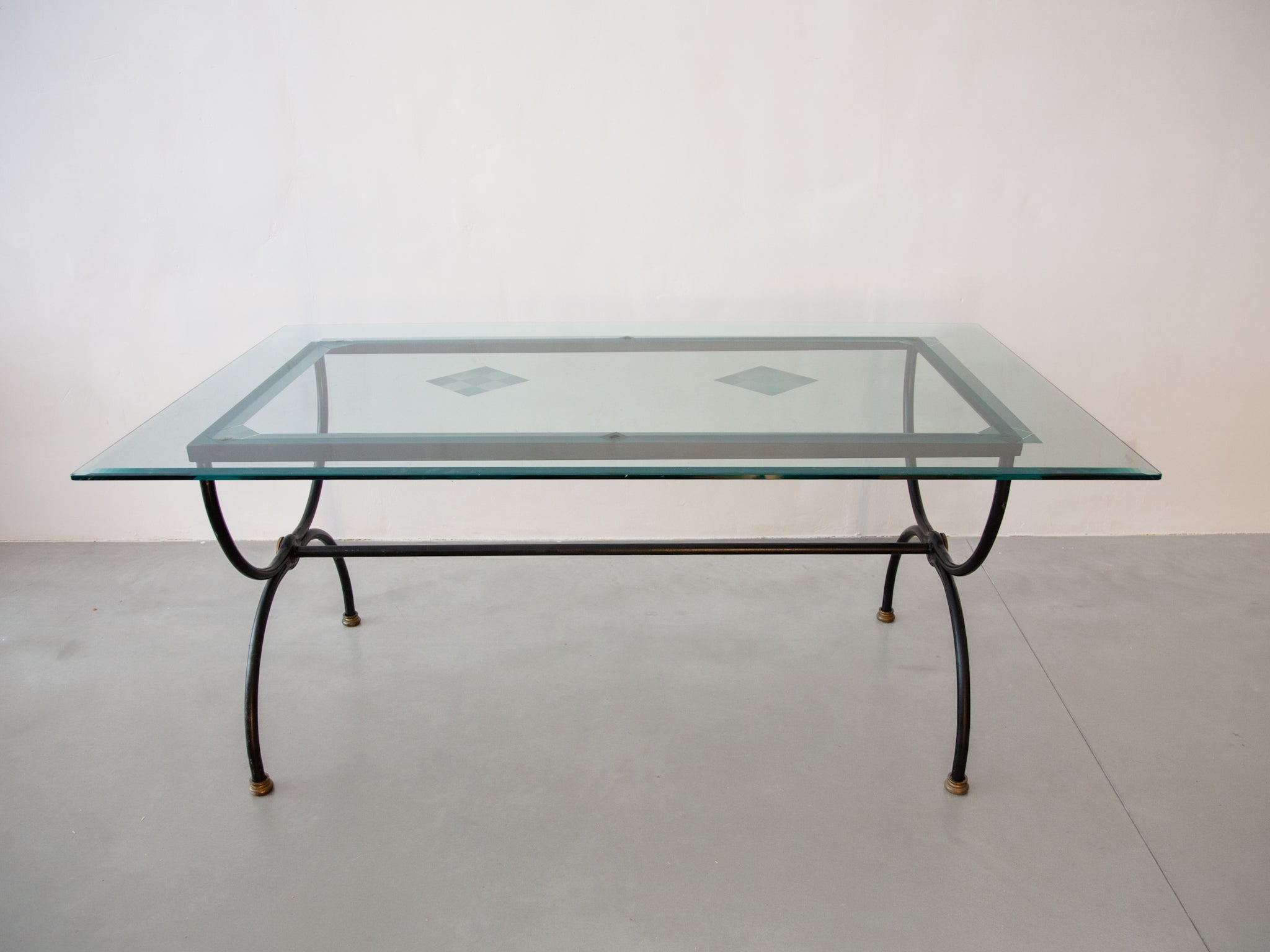 Mid-Century Modern Wrought Iron Dining Table 1970s, Italy For Sale