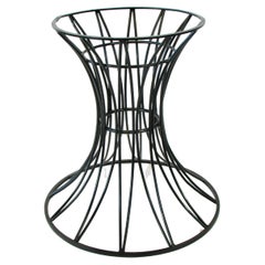 Wrought Iron Dining Table Base in Matte Black Powder Coat