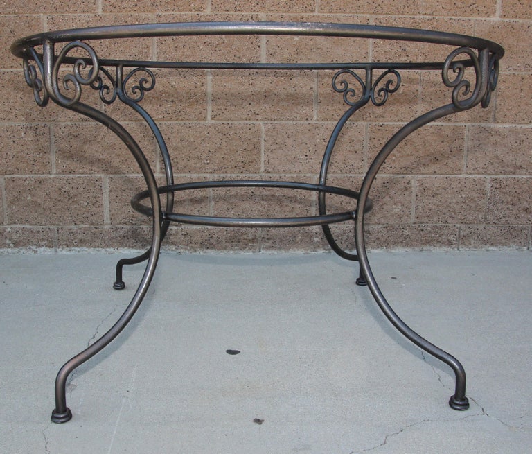 Wrought Iron Dining Table Base Indoor or Outdoor For Sale at 1stDibs