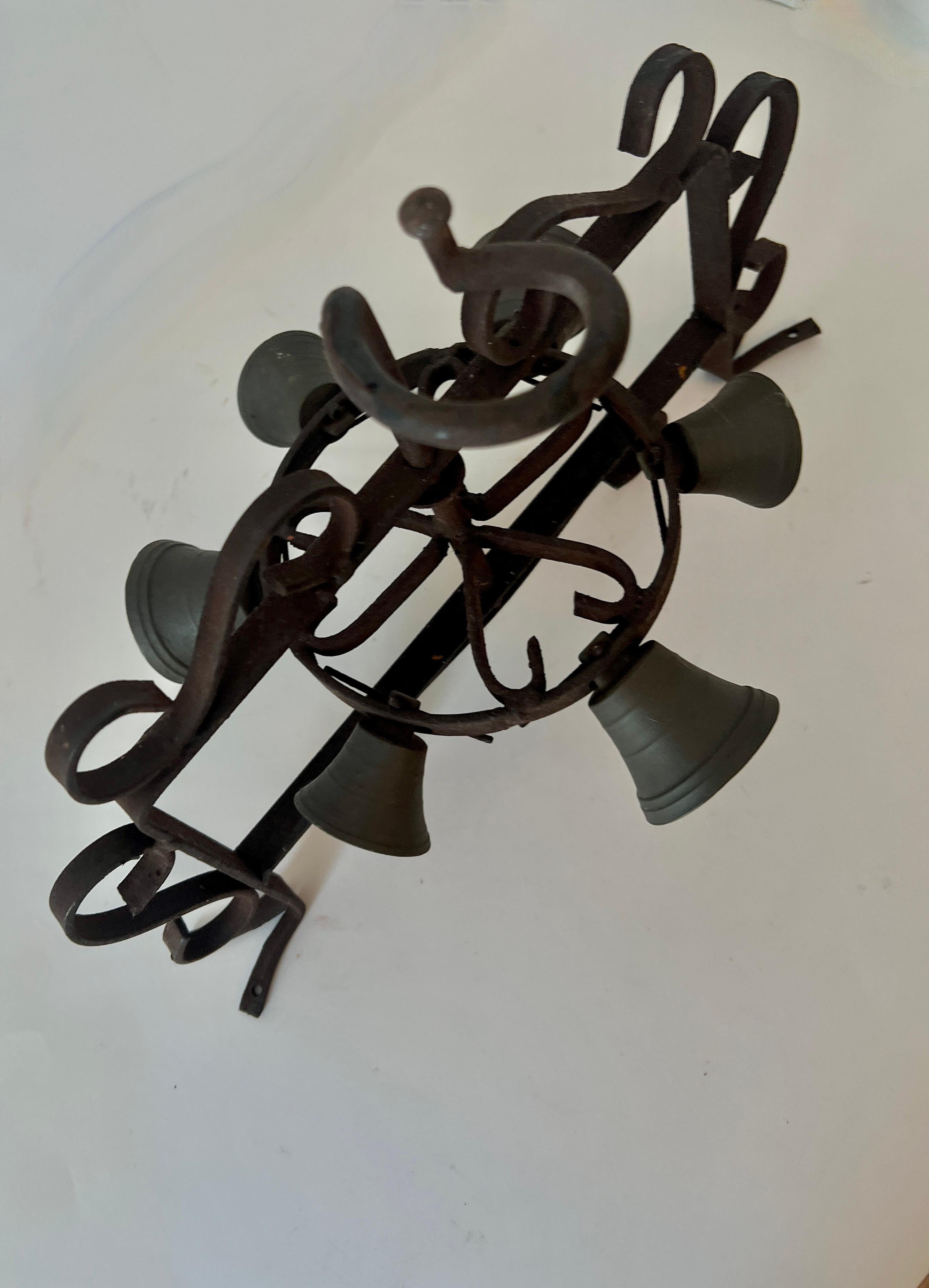 Spanish Iron Rotating Door Bell In Good Condition For Sale In Los Angeles, CA