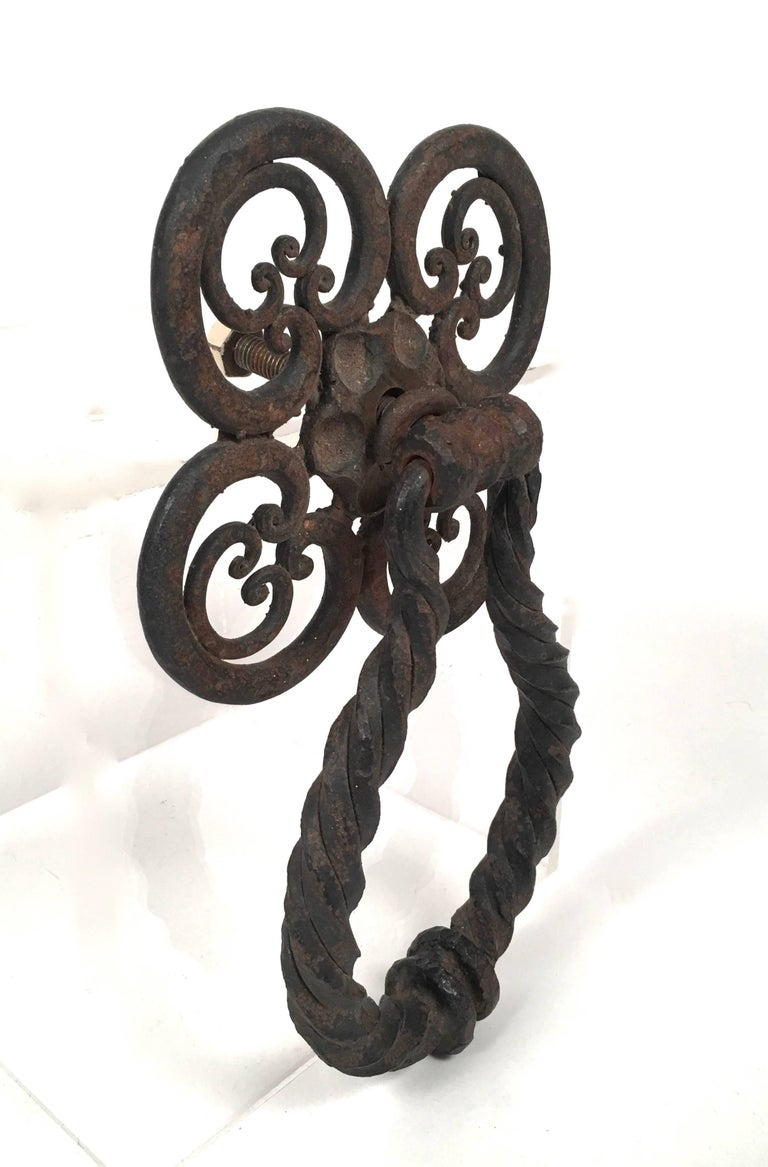 Wrought Iron Door Knocker at 1stDibs wrought iron door knockers, cast