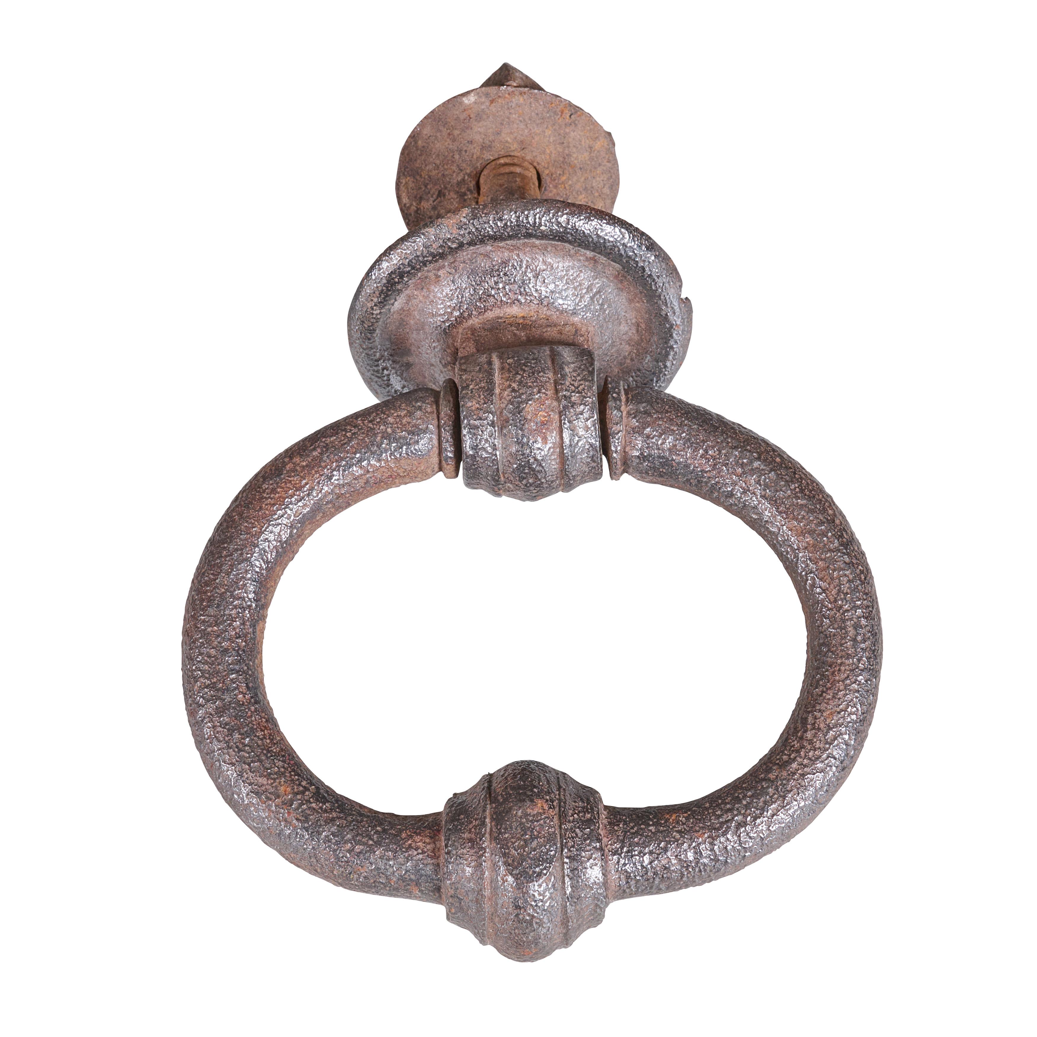 Late 19th Century Wrought Iron Door Knocker For Sale