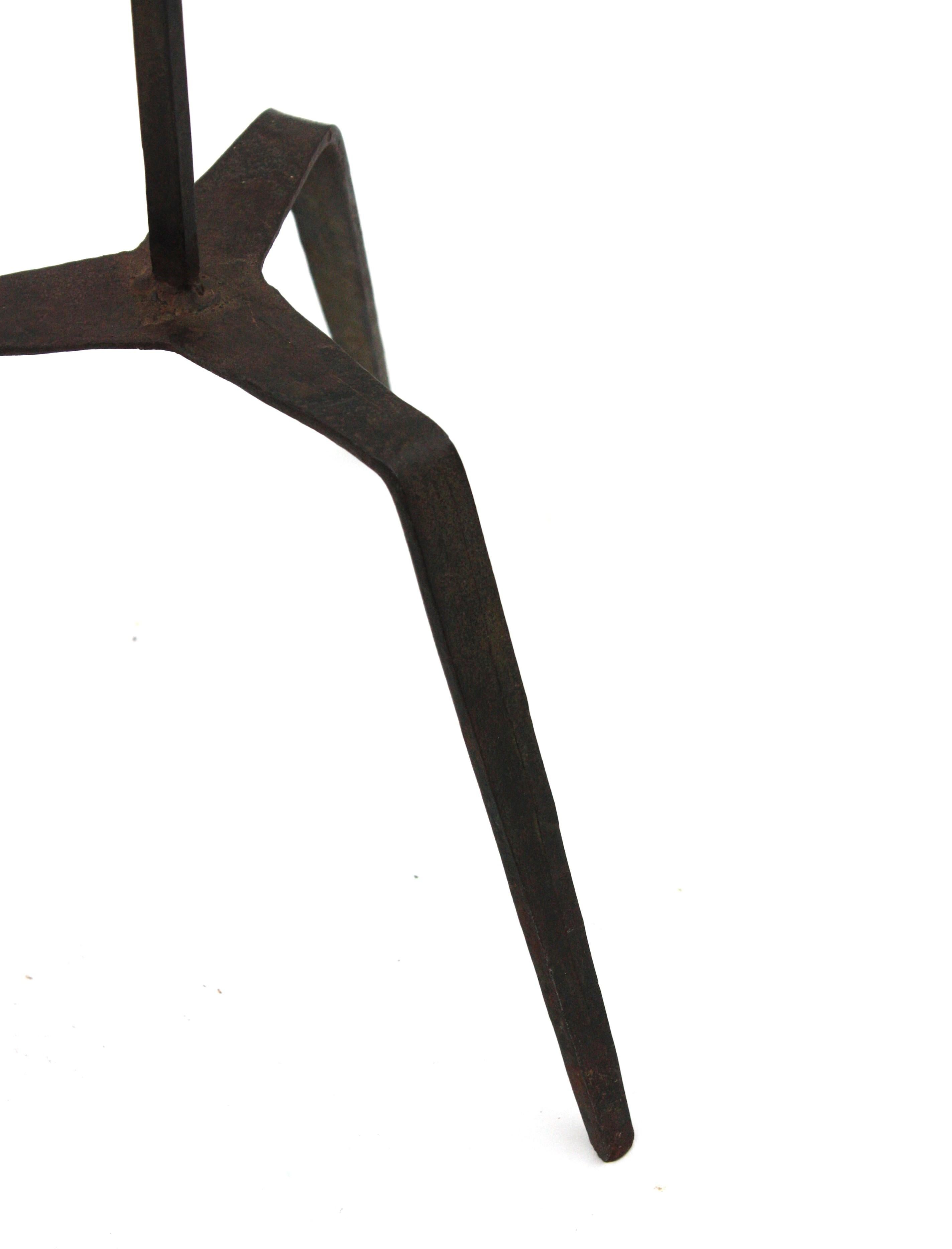 Wrought Iron Drinks Table, End or Side Table, Gothic Style, 1940s For Sale 8