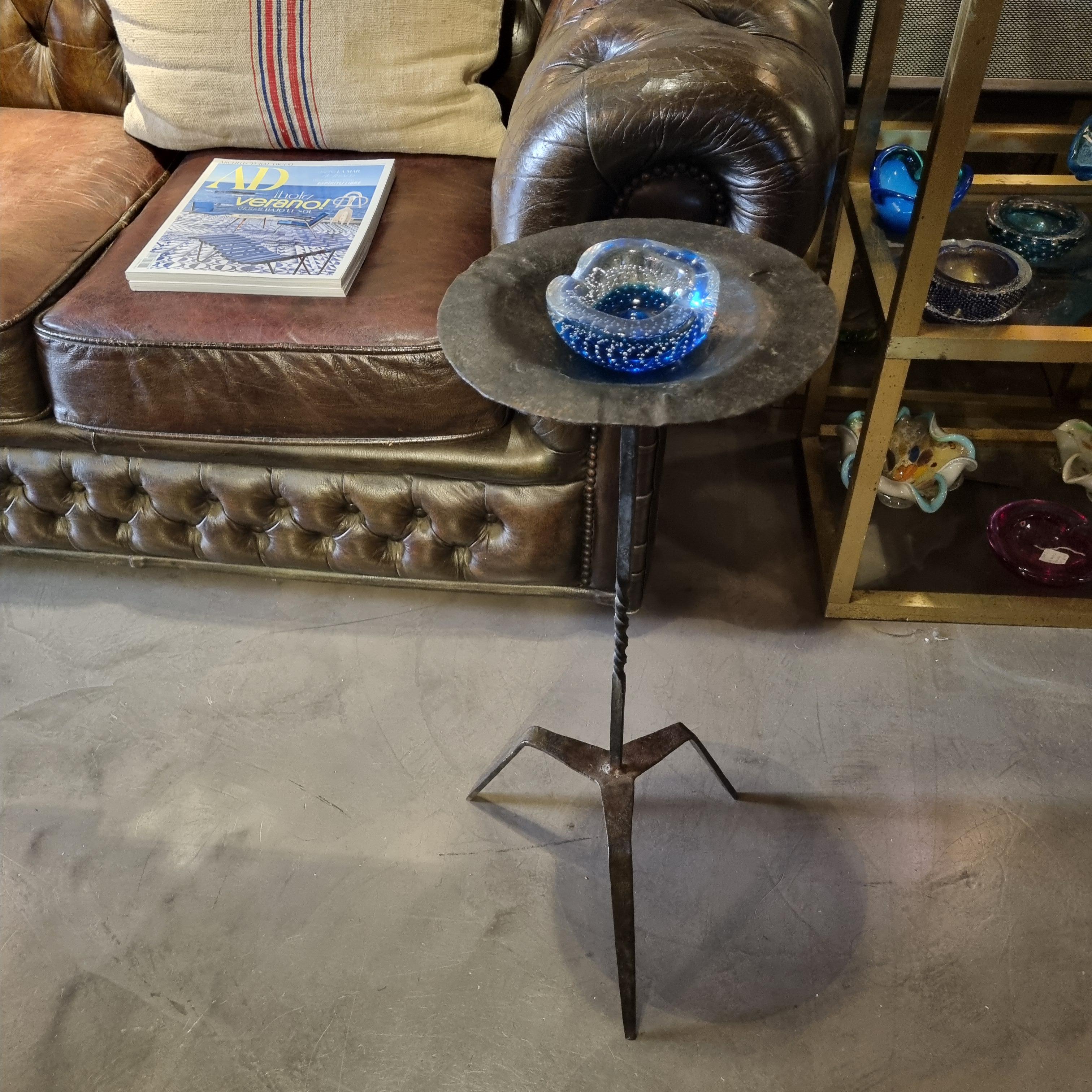 Wrought Iron Drinks Table, End or Side Table, Gothic Style, 1940s For Sale 9